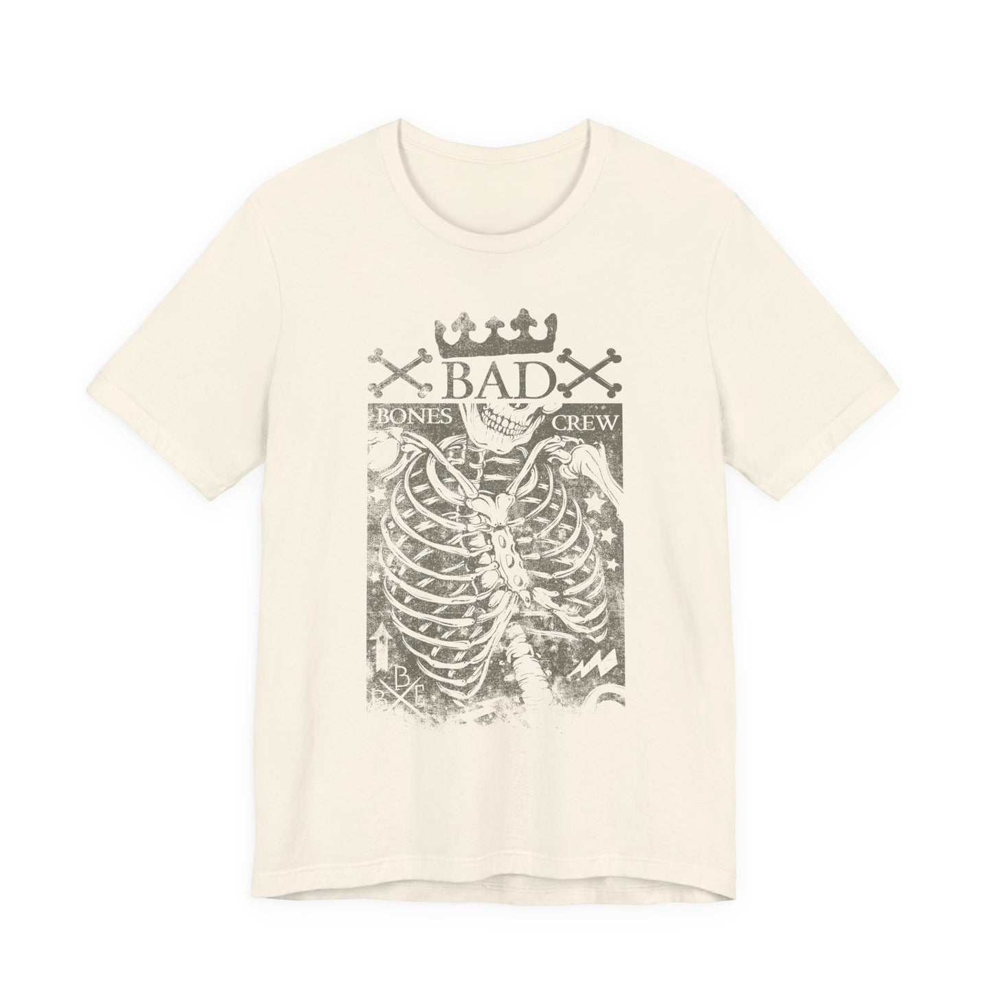 Skeleton Ribcage Tee Bones Crew Graphic Shirt A-10