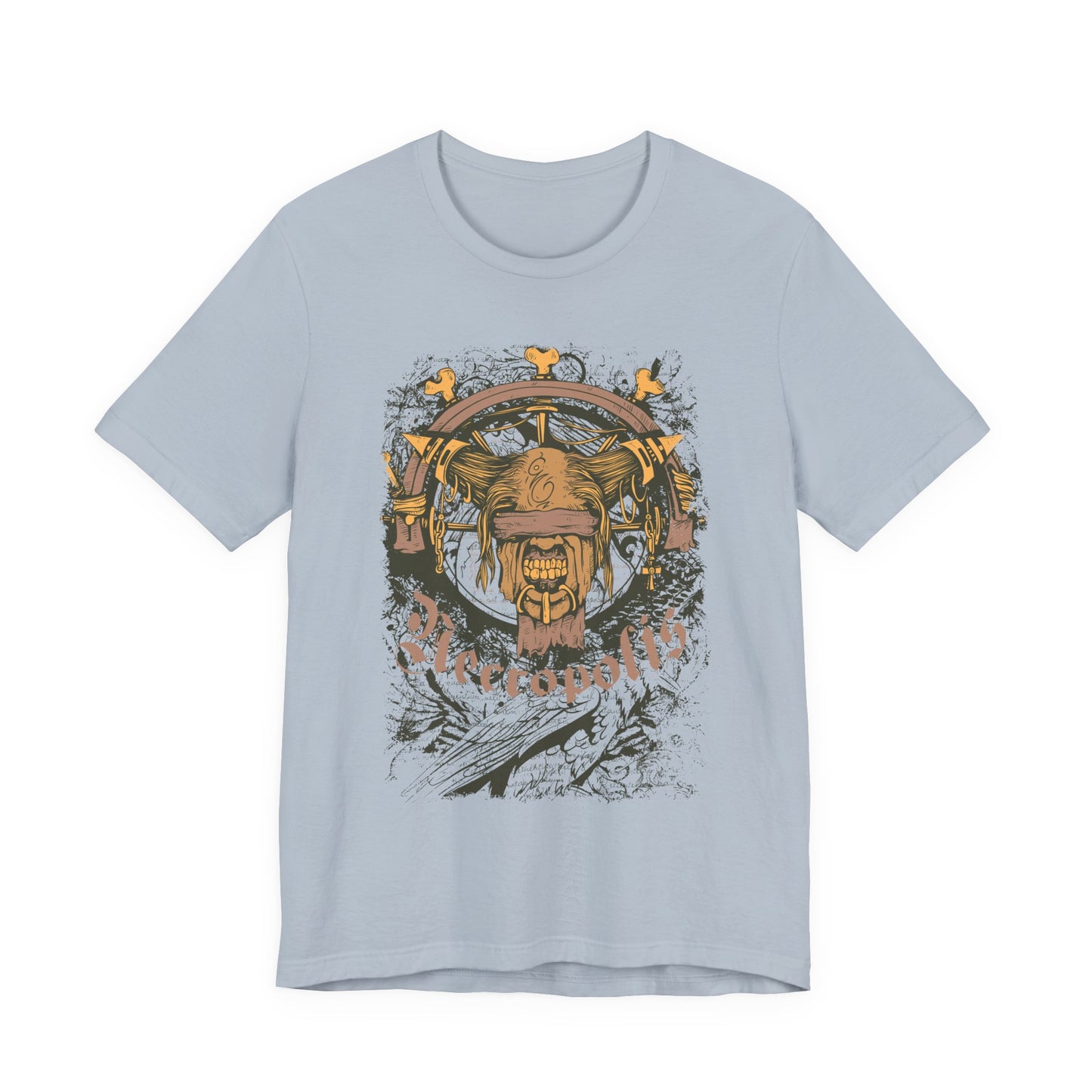 Skull Nordic Warrior Graphic Unisex Cotton T-Shirt r12