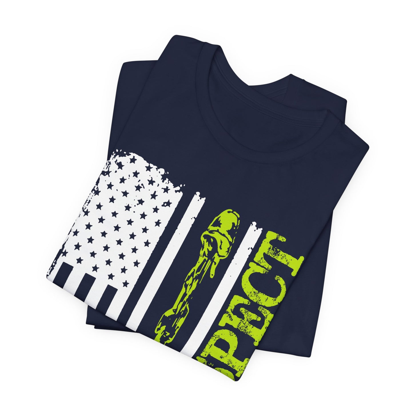 Respect Flag Rifle T-Shirt American Flag, Rifle Silhouette Military Tribute Unisex Cotton v57