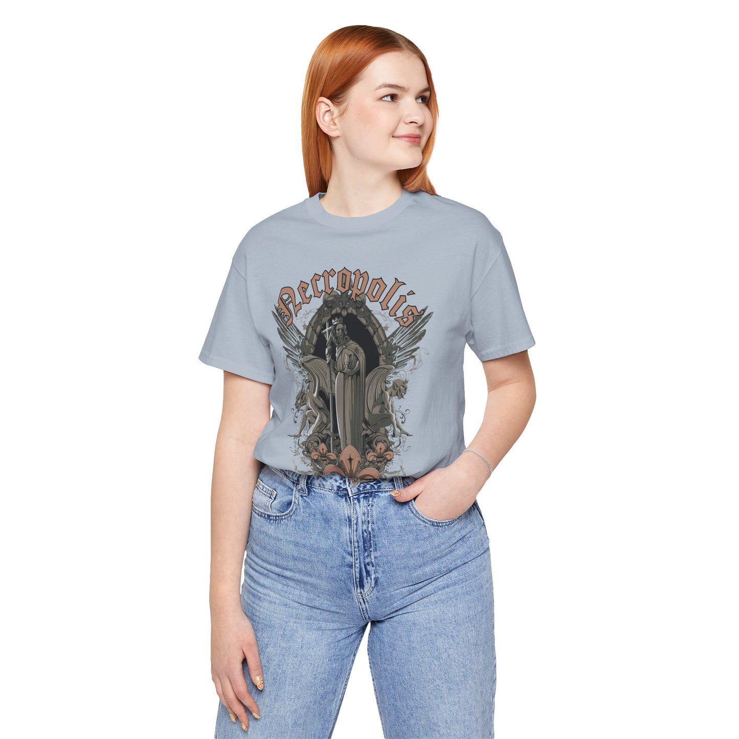 Gothic Skull Graphic Unisex Cotton T-Shirt r7