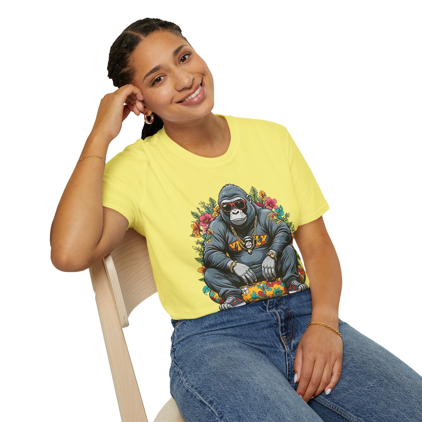 Animals Tees, Funny Animals Shirt, T Shirts with Funny Animals, T-Shirt with Gorilla, Monkey Tees