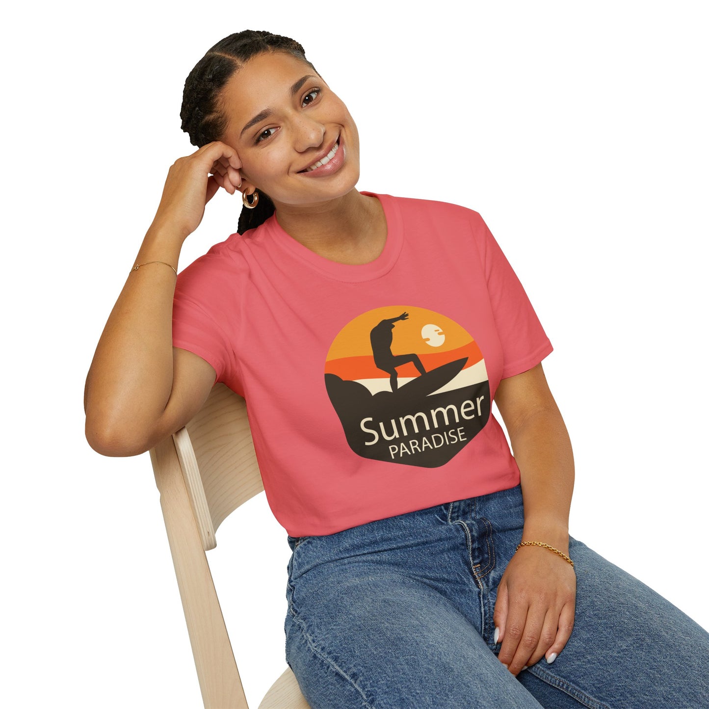 Summer T-Shirt, Summer Design Shirts, Art Tee Shirt with Summer Design - 4