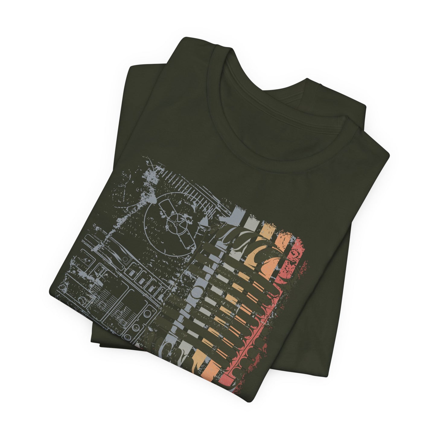 Retro Microphone Graphic Unisex Cotton T-Shirt r9