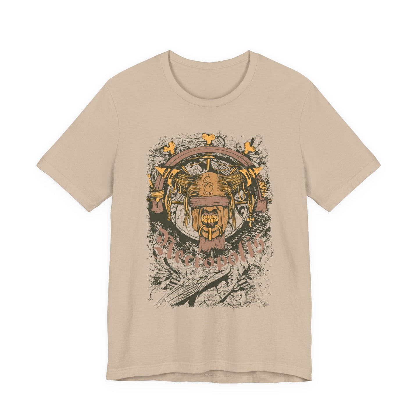 Skull Nordic Warrior Graphic Unisex Cotton T-Shirt r12
