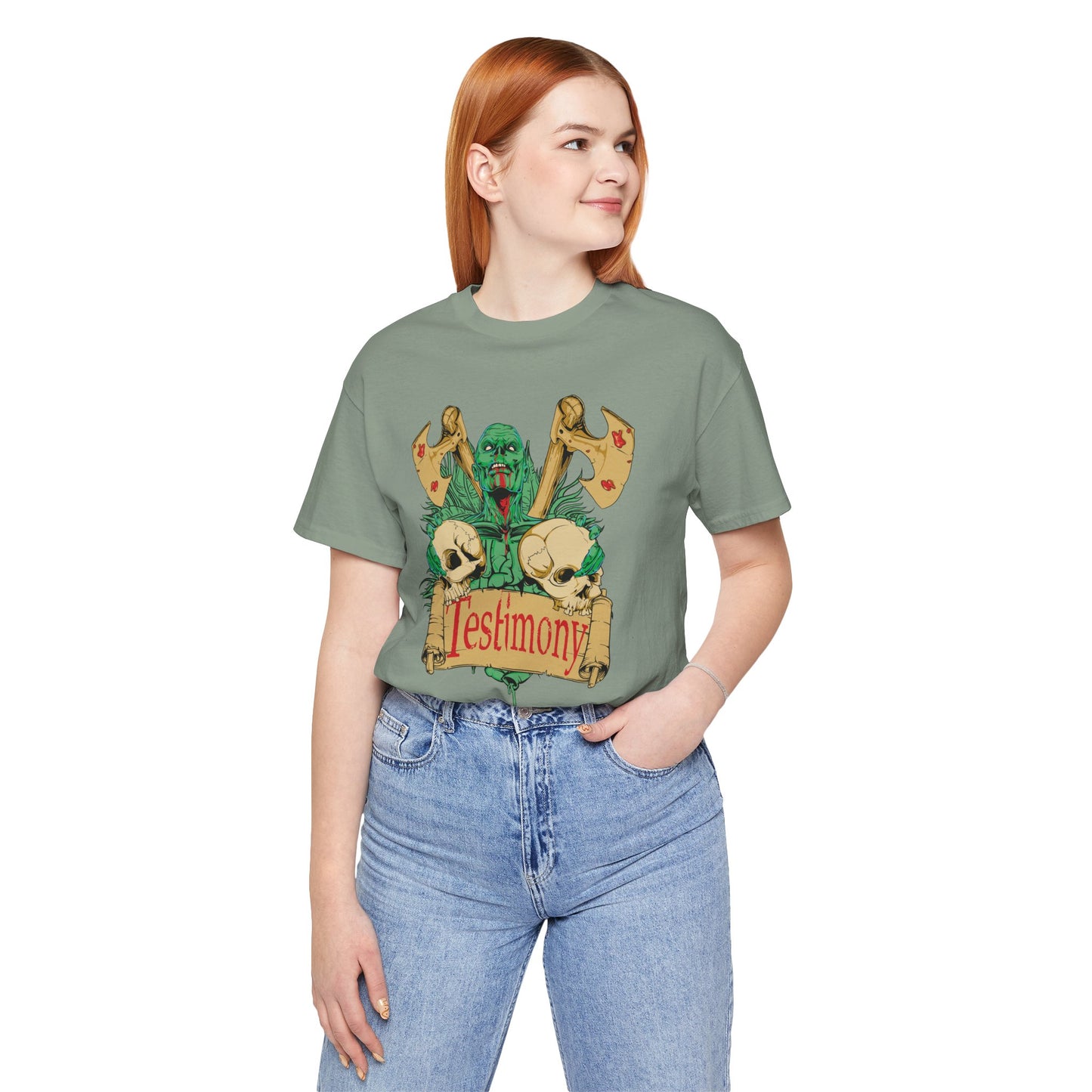 Cthulhu Skull Axes Testimony Tee Lovecraft Horror Mythos Shirt Art-42