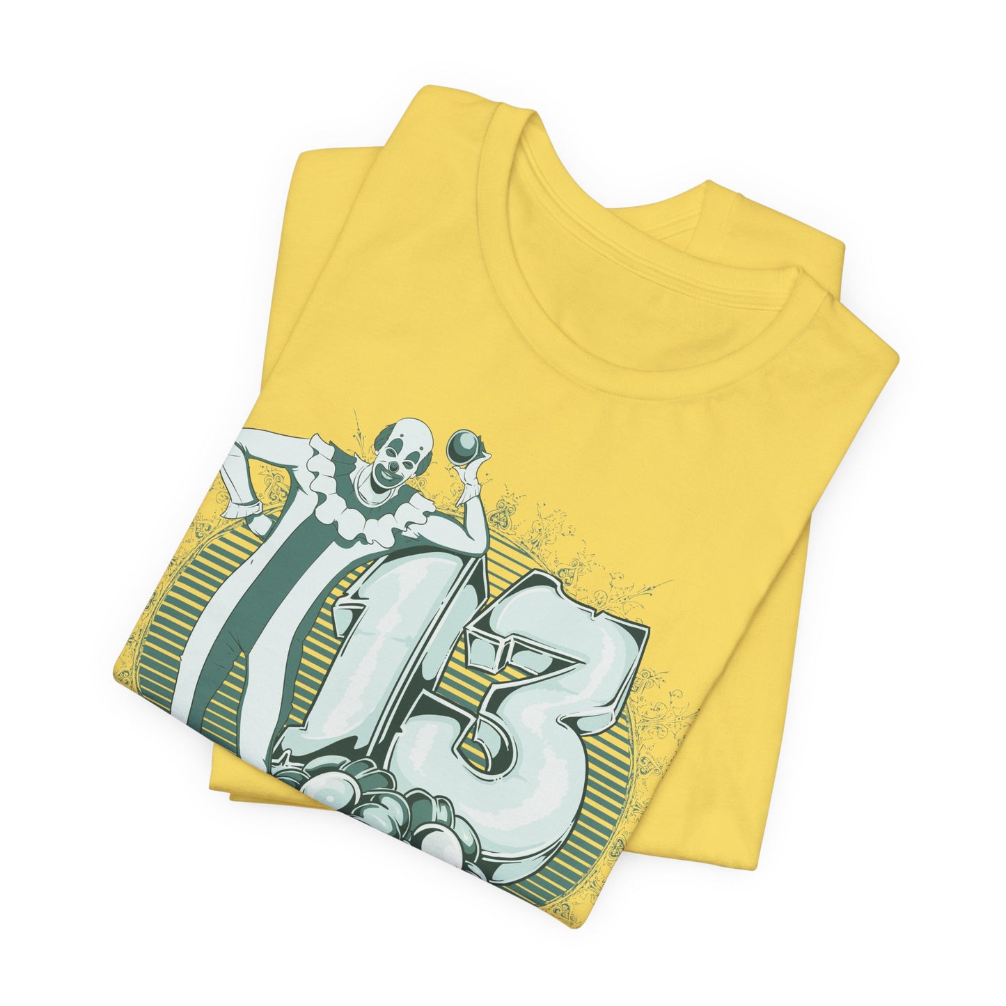 Vintage Clown Graphic Illustration Unisex Cotton T-Shirt Art-39