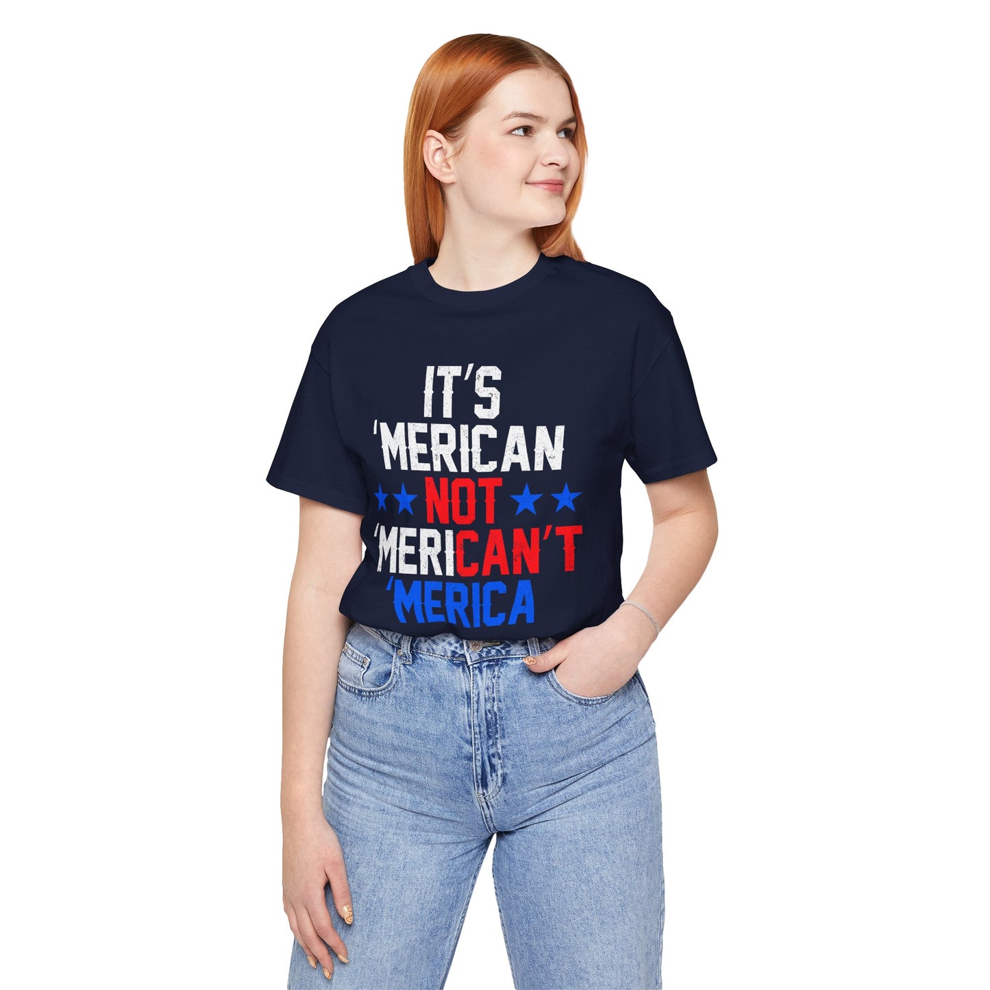 Patriotic USA Stars Graphic Unisex Cotton T-Shirt a5