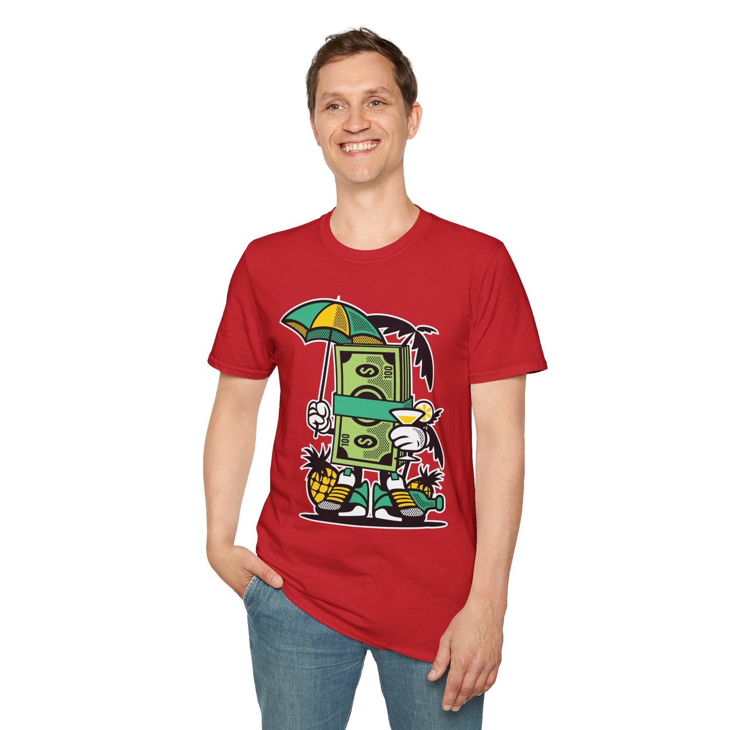 Cartoon T Shirt Animation T Shirt Funny Tee Unisex Softstyle Cotton Tee Art Design 64000