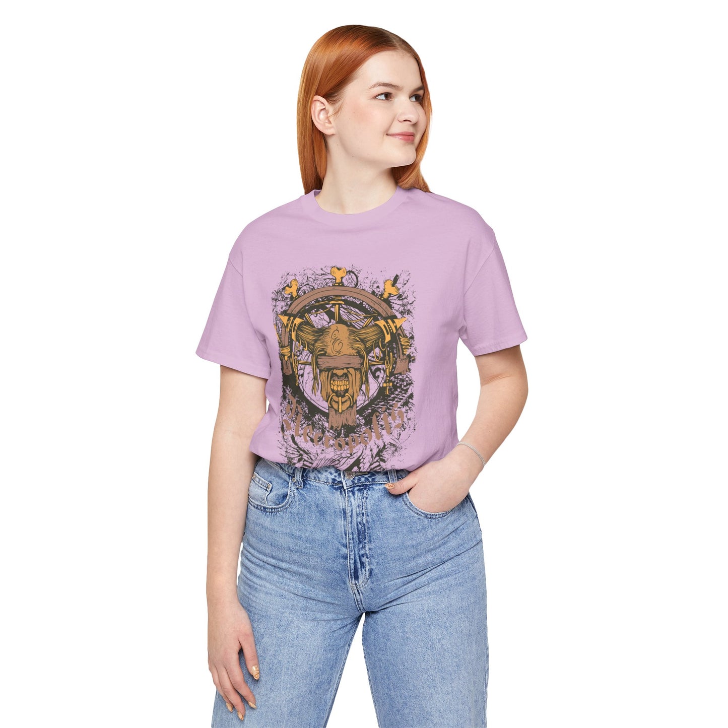 Skull Nordic Warrior Graphic Unisex Cotton T-Shirt r12