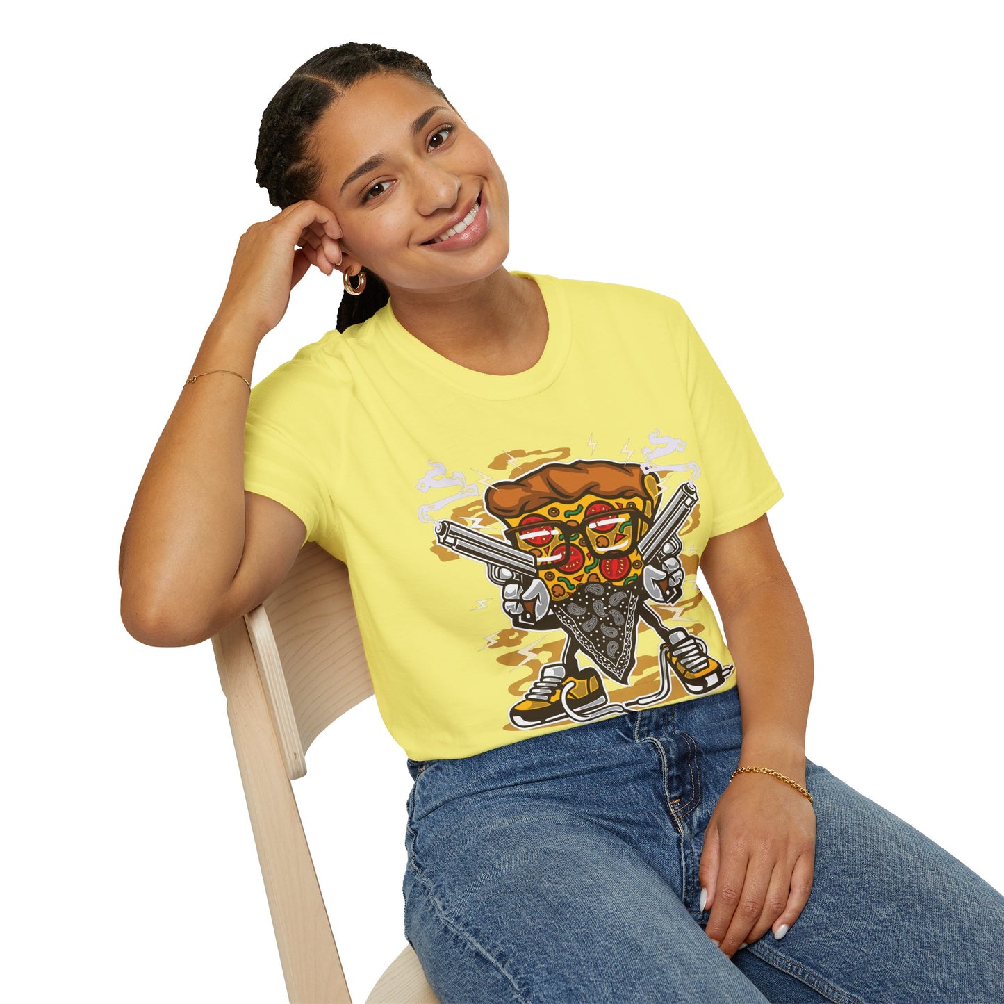 Cartoon Animation Tee Shirt Unisex Funny Graphic Gildan Softstyle 64000 Cotton Tee