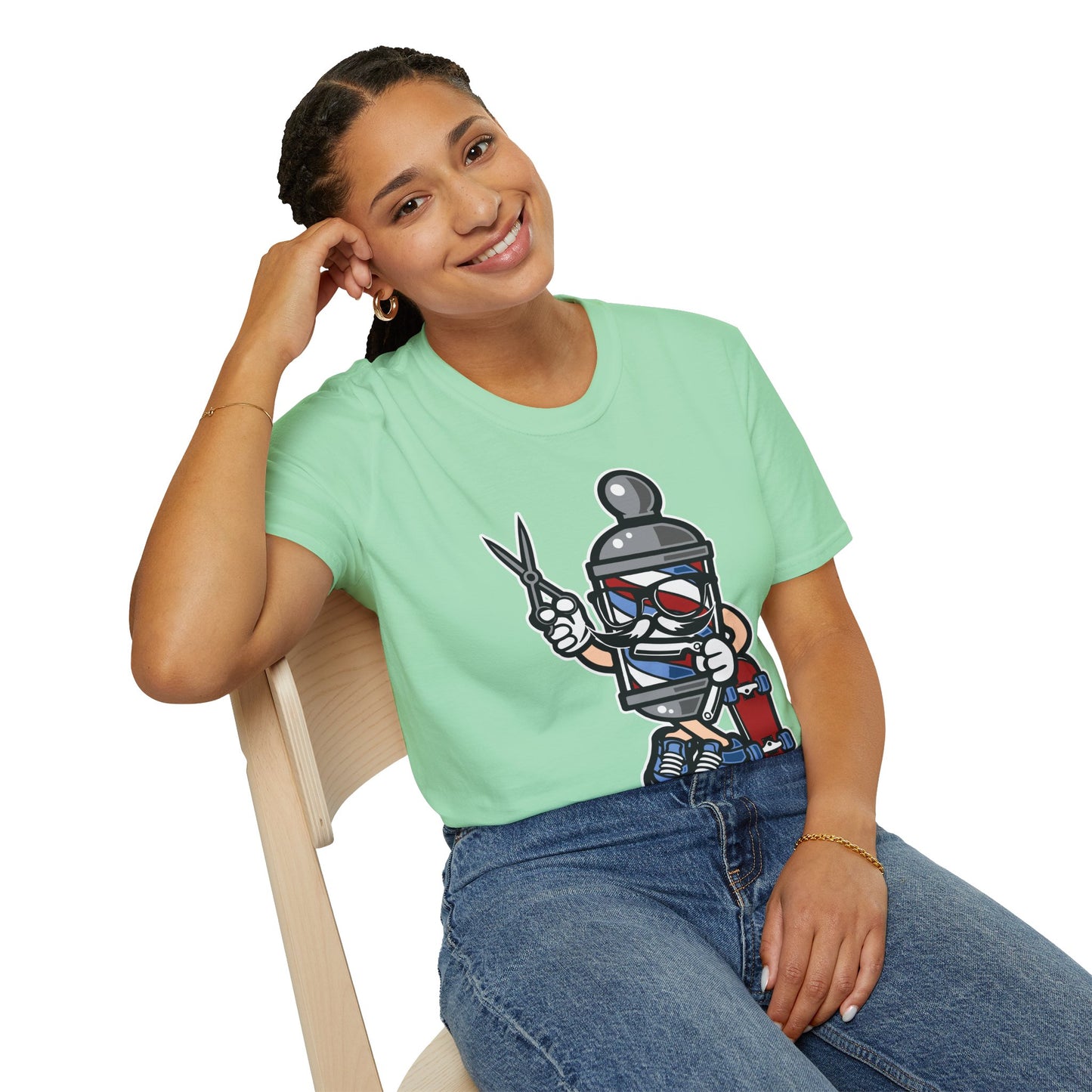 Cartoon Animation T Shirt Unisex Funny Tee Cotton Gildan Softstyle 64000 Comfortable Wear