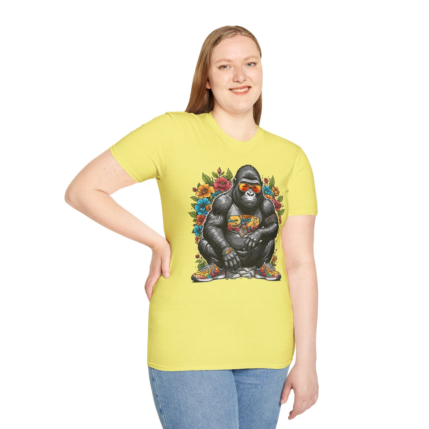 Animals Tees, Funny Animals Shirt, T Shirts with Funny Animals, T-Shirt with Gorilla, Monkey Tees