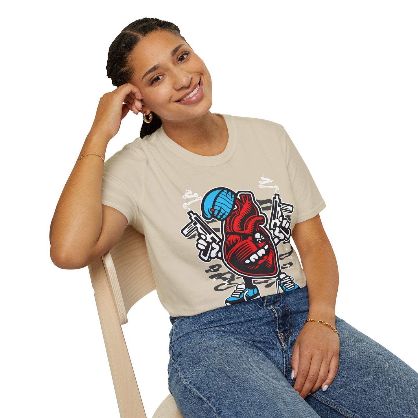 Cartoon T Shirt Animation T Shirt Funny Tee Unisex Gildan Softstyle 64000 100 Percent Cotton