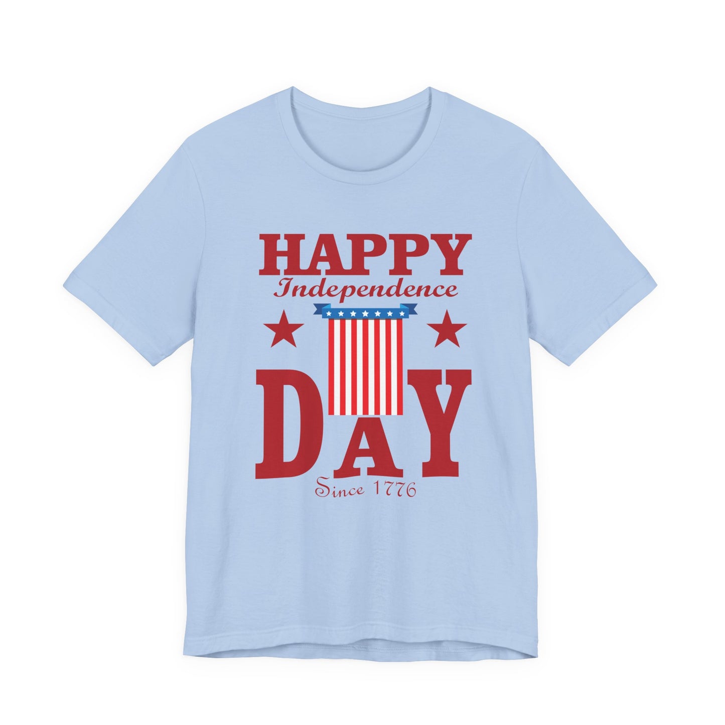 Happy Independence Day Graphic Unisex Cotton T-Shirt 018
