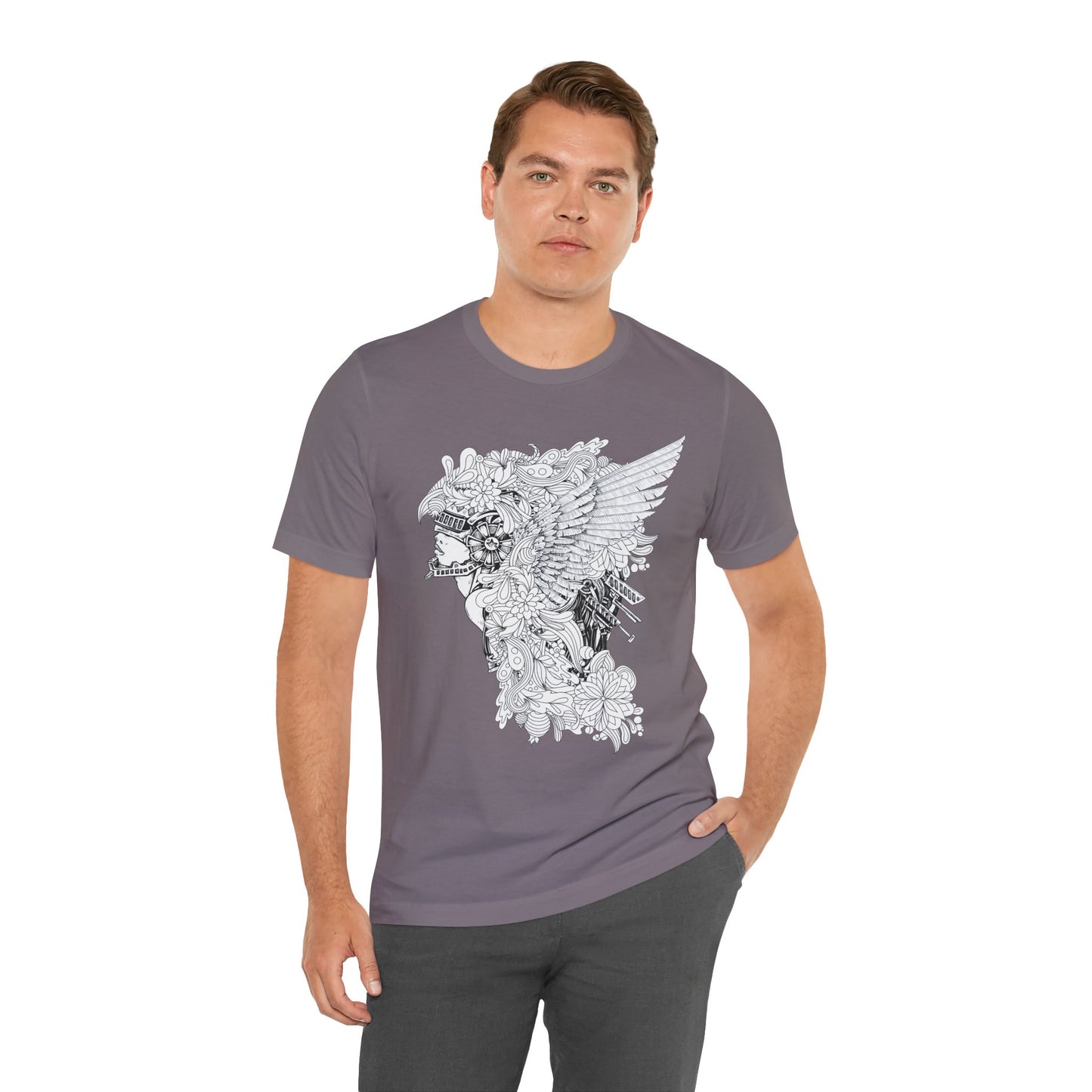Eagle Illustration Graphic Unisex Cotton T-Shirt r26
