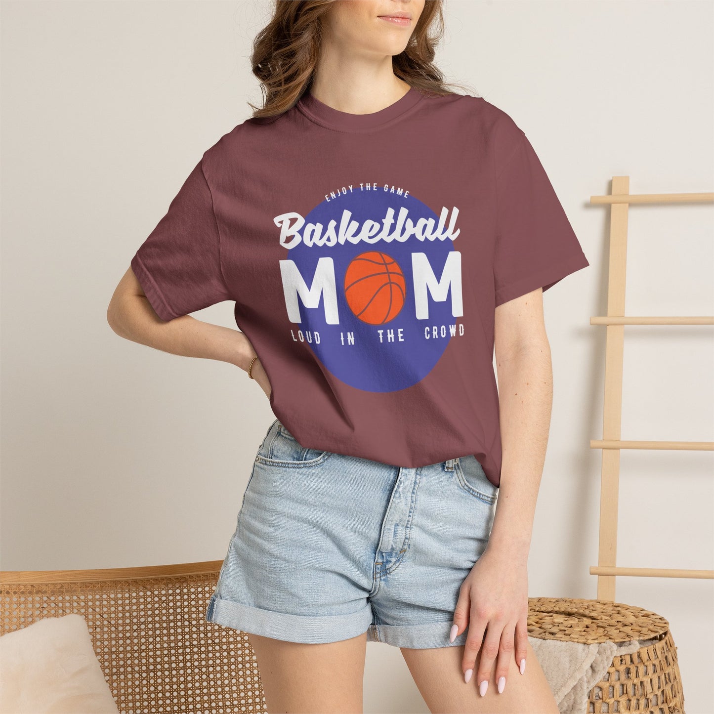 Basketball Mom T-shirt Mother's Day Mama Tee Unisex Comfort Colors Garment-Dyed Cotton h31