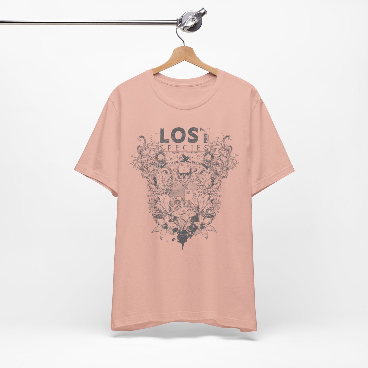 Lost Species Tee Floral Wildlife Illustration Rock Band T-Shirt A-7