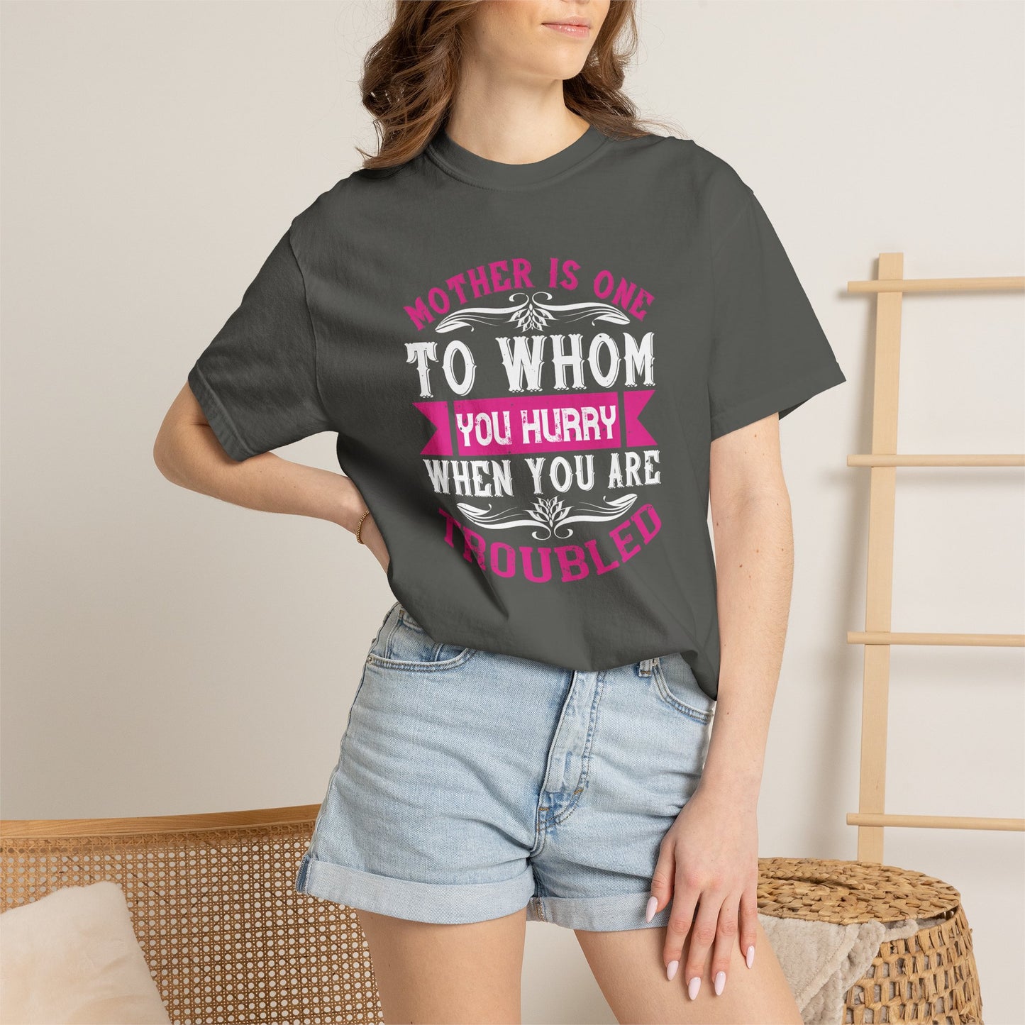Mom T-shirt Mother Day Mama Tee Unisex Comfort Colors Garment-Dyed Cotton h82