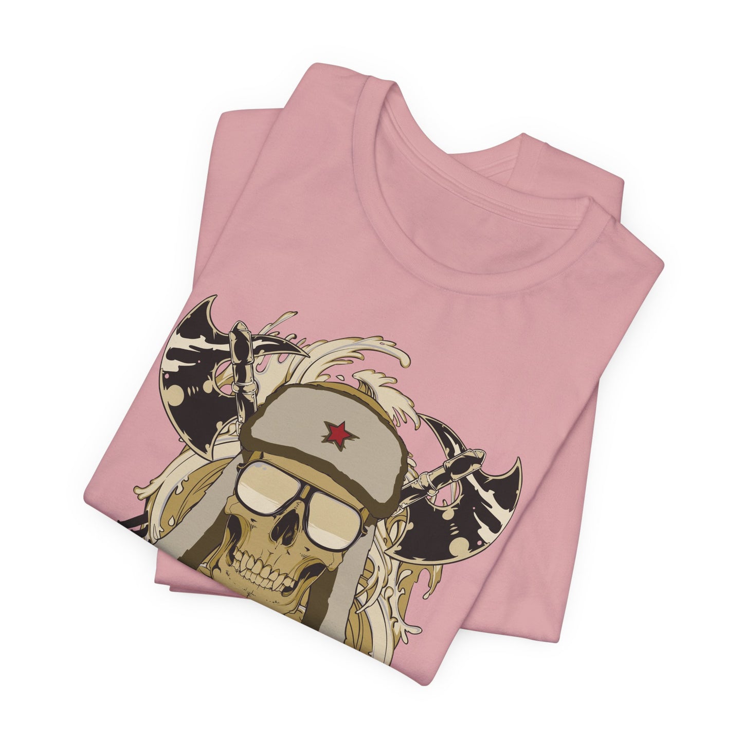 Viking Skull Graphic with Horned Helmet T-Shirt Captain Design Tee Art-41