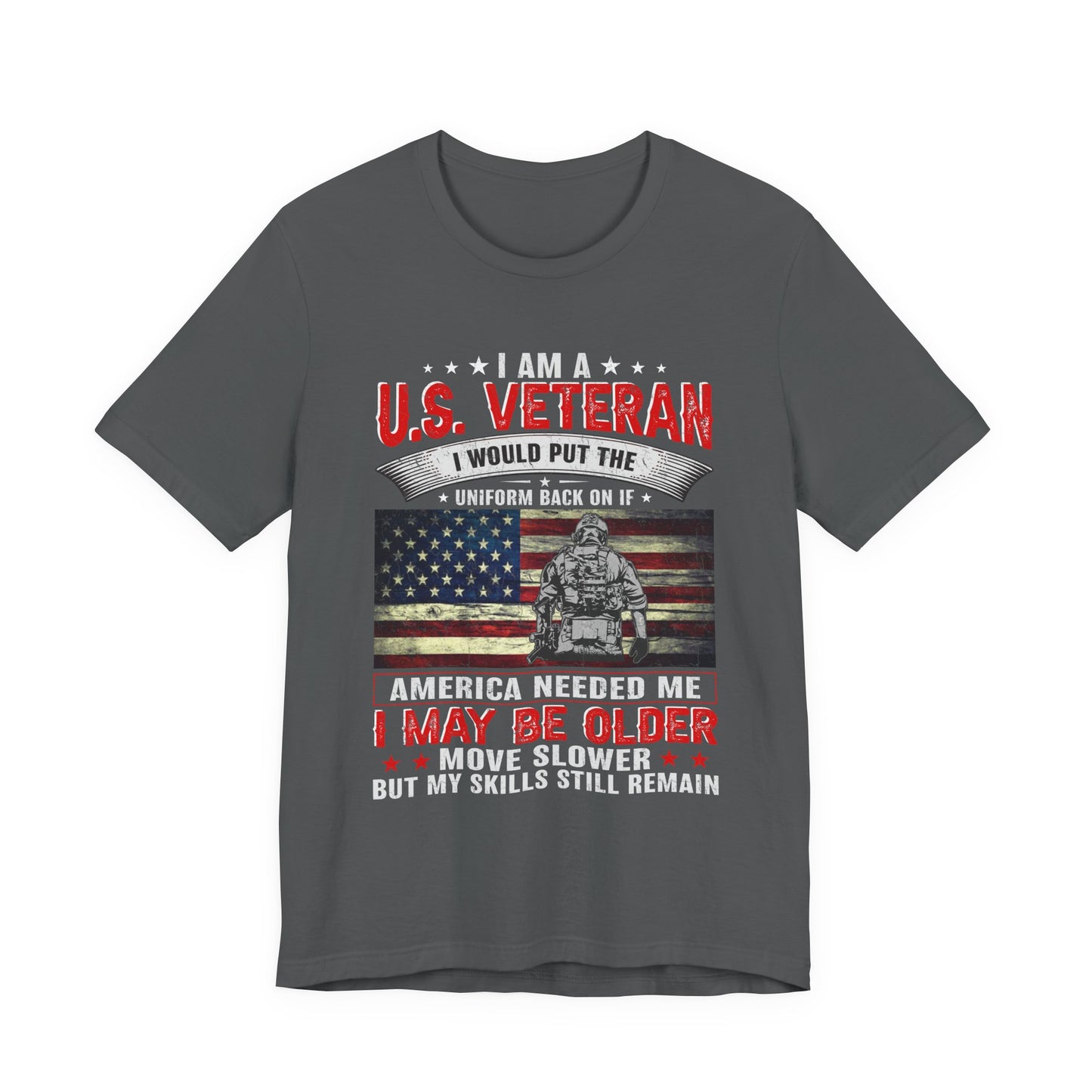 I Am A U.S. Veteran shirt American Flag Military Veteran Unisex Cotton Tee v25