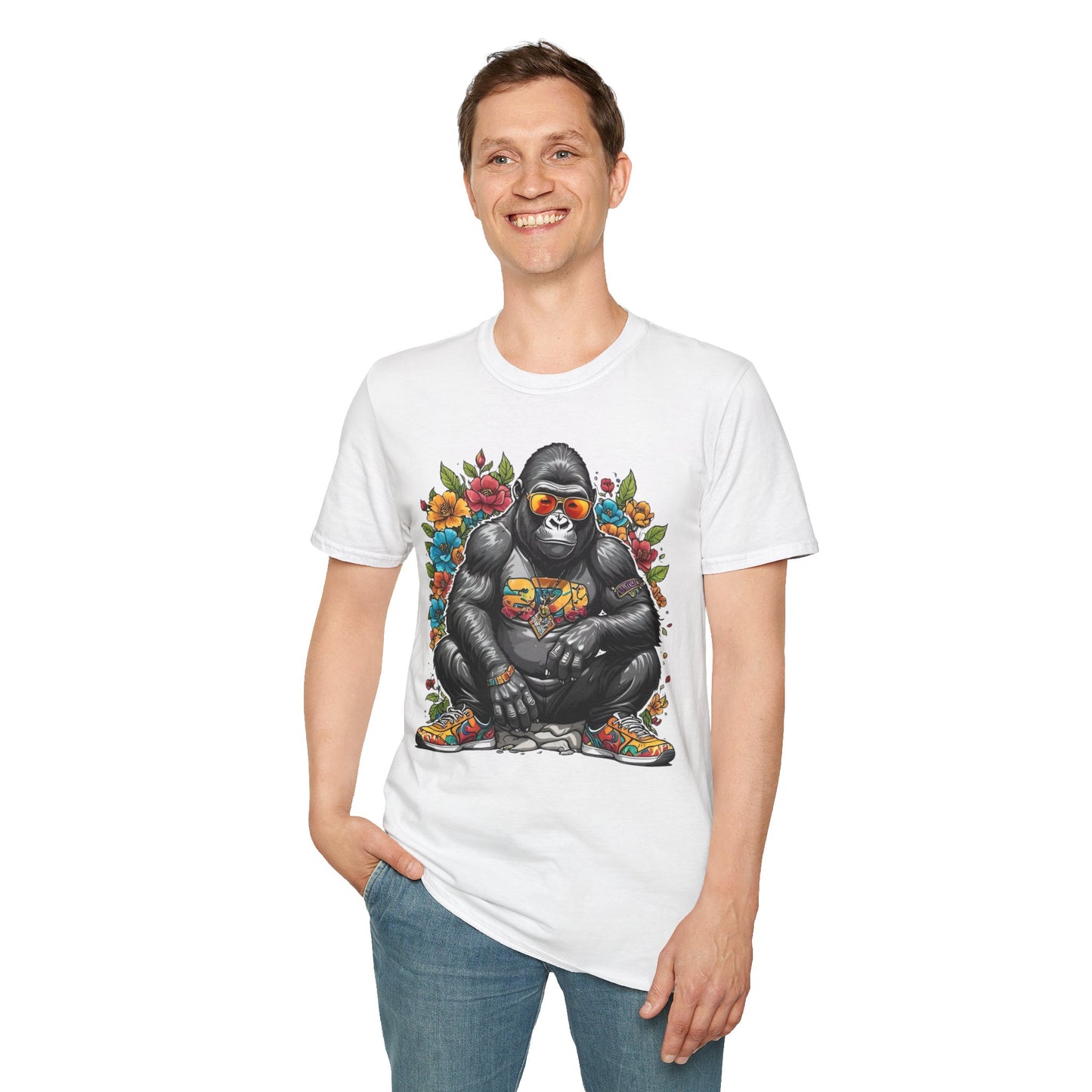 Animals Tees, Funny Animals Shirt, T Shirts with Funny Animals, T-Shirt with Gorilla, Monkey Tees