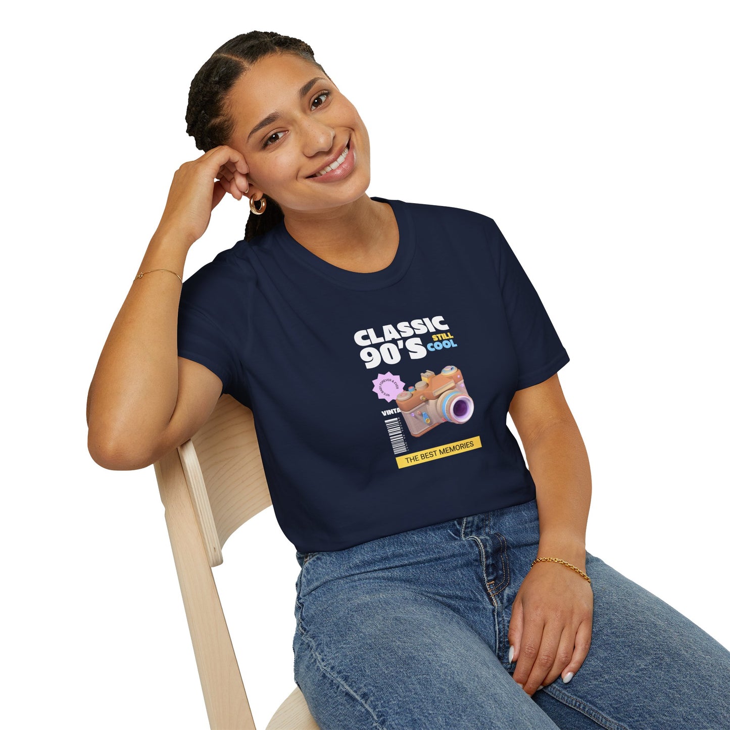 90s Camera T-Shirt Classic 90s Cool Unisex Cotton Retro Photography Tee