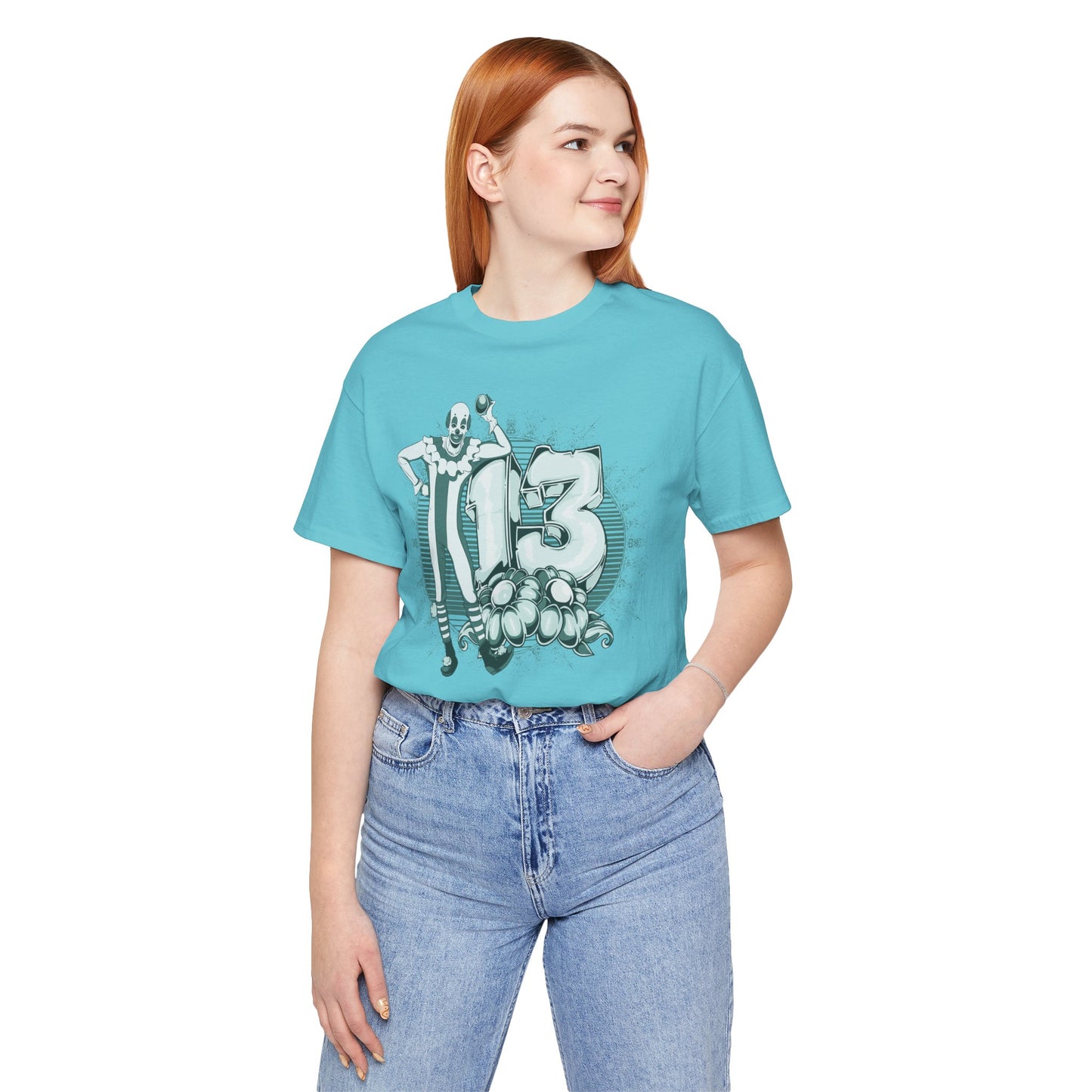 Vintage Clown Graphic Illustration Unisex Cotton T-Shirt Art-39