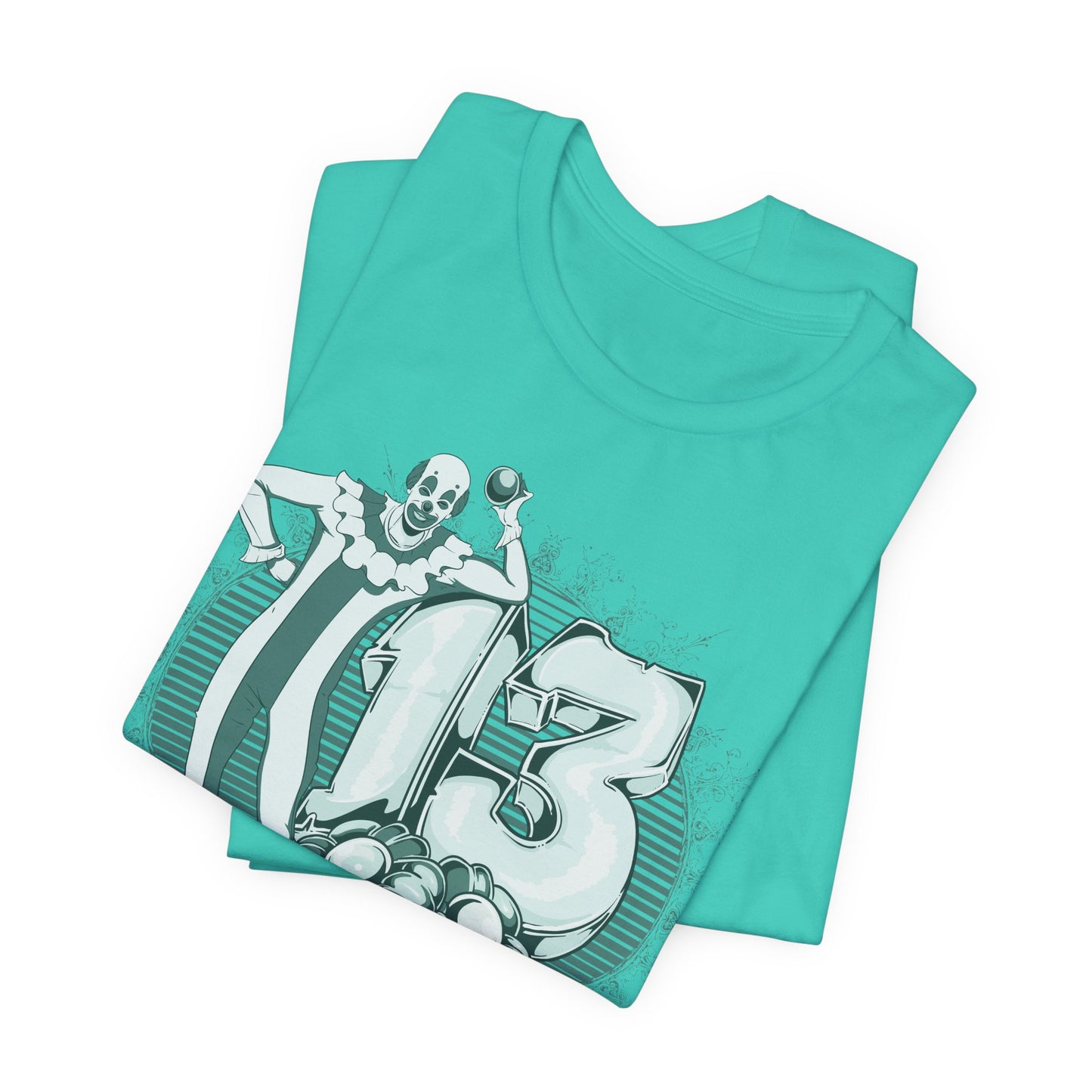 Vintage Clown Graphic Illustration Unisex Cotton T-Shirt Art-39