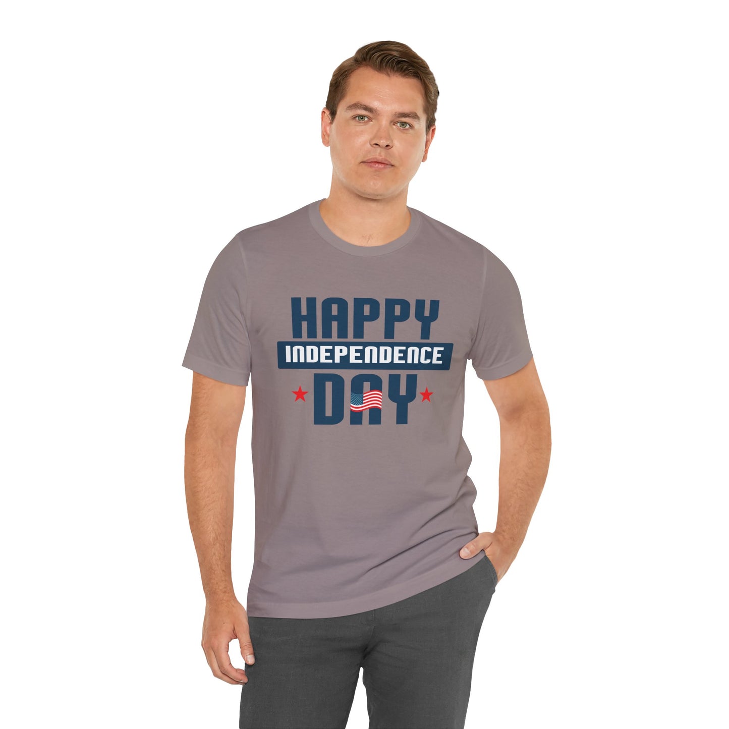 Happy Independence Day Graphic Unisex Cotton T-Shirt 017