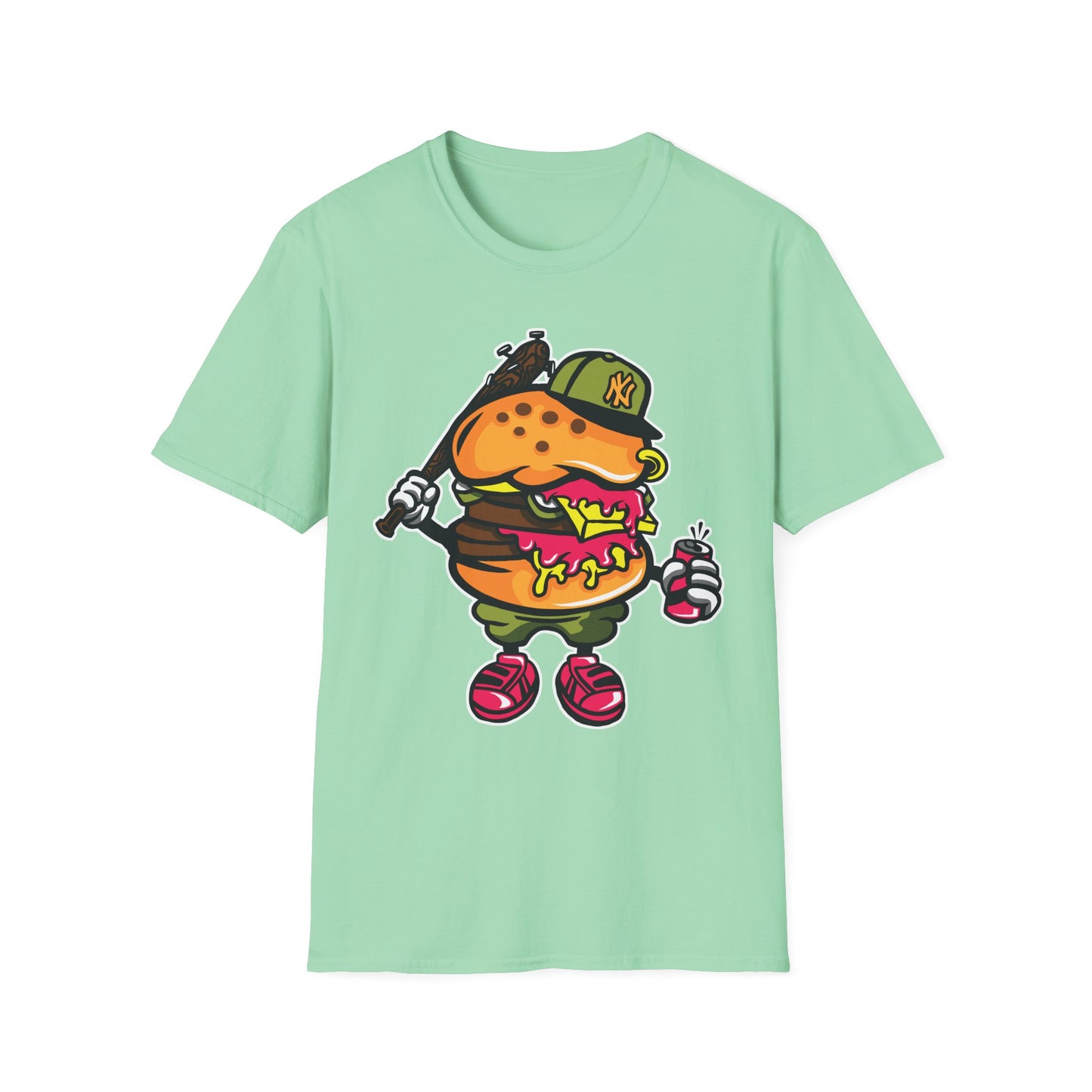 Unisex Cartoon T Shirt Funny Animation Tee Gildan Softstyle 64000 100 Percent Cotton