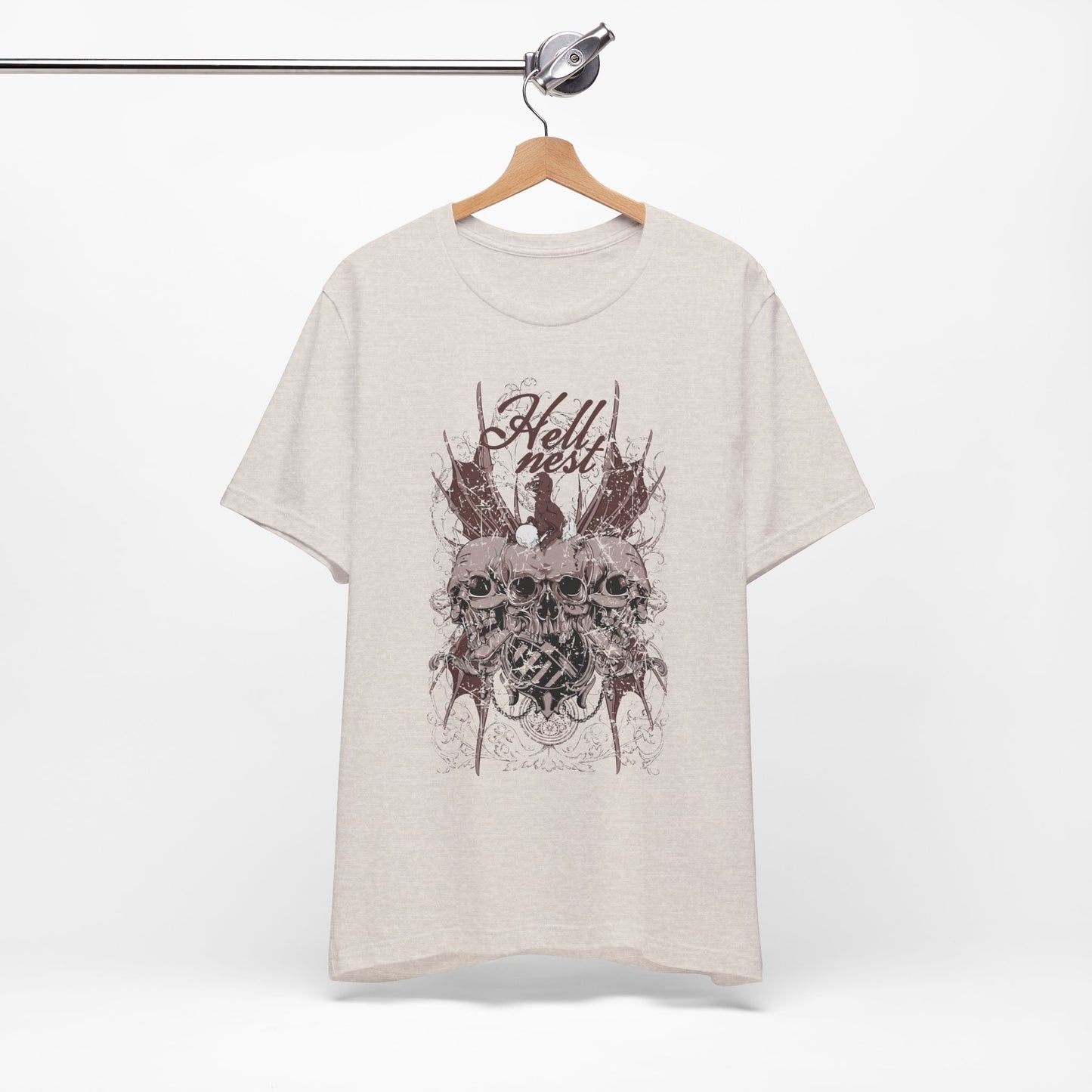 Skull Cluster graphic tee Gothic skulls grunge floral design