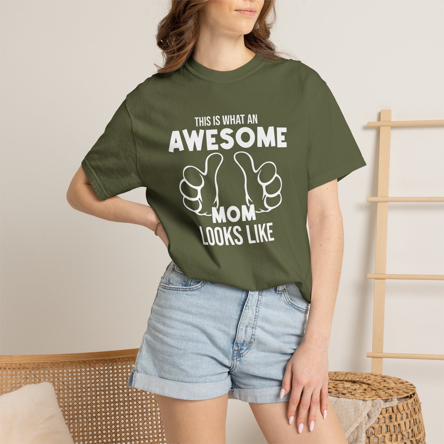 Mom T-shirt Mother's Day Mama Tee Unisex Comfort Colors Garment-Dyed Cotton h25