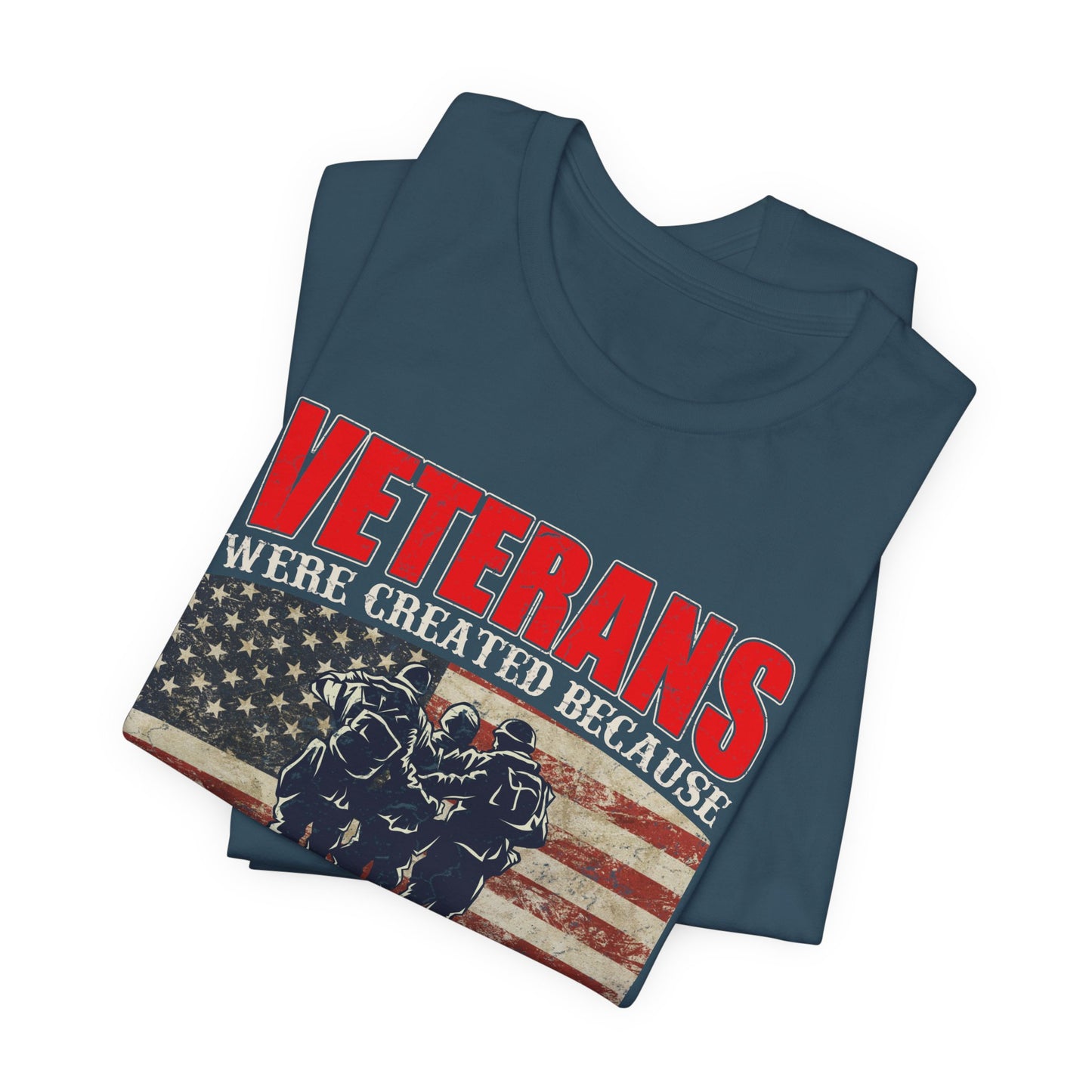 Veterans Were Created Because Superheroes Are Busy T-Shirt American Flag Soldiers Tee v41
