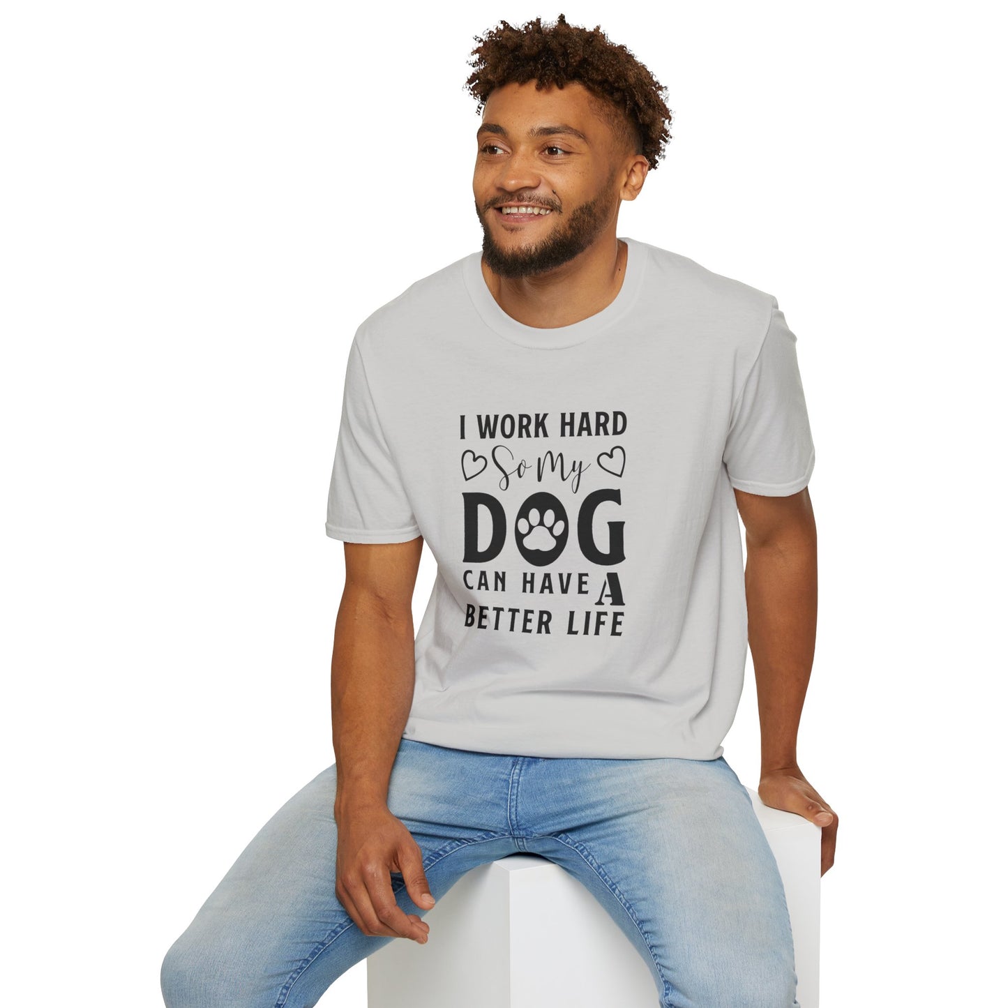 Dog Slogan T Shirts With Funny Words Unisex Tee Shirt Cute Quotes Gildan Softstyle 64000 Cotton