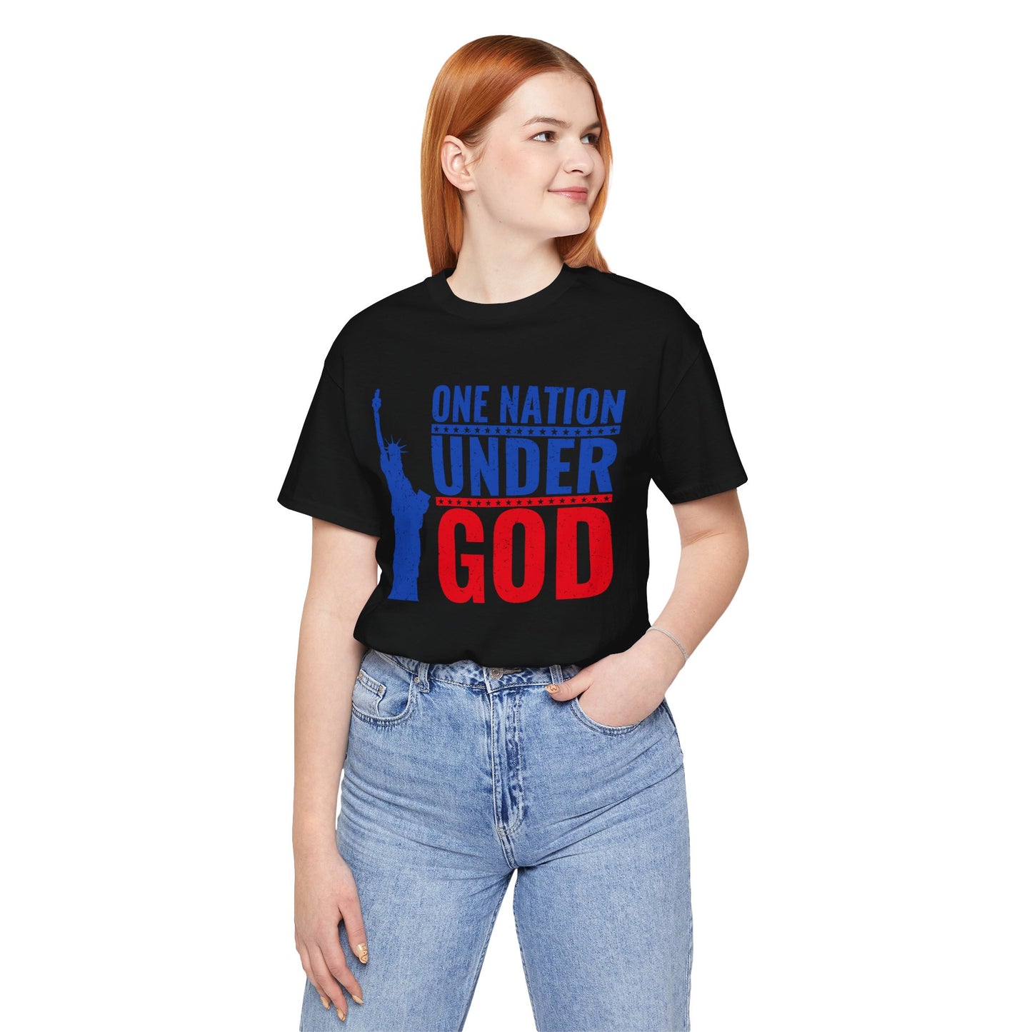 Statue of Liberty Patriotic Graphic Unisex Cotton T-Shirt a6