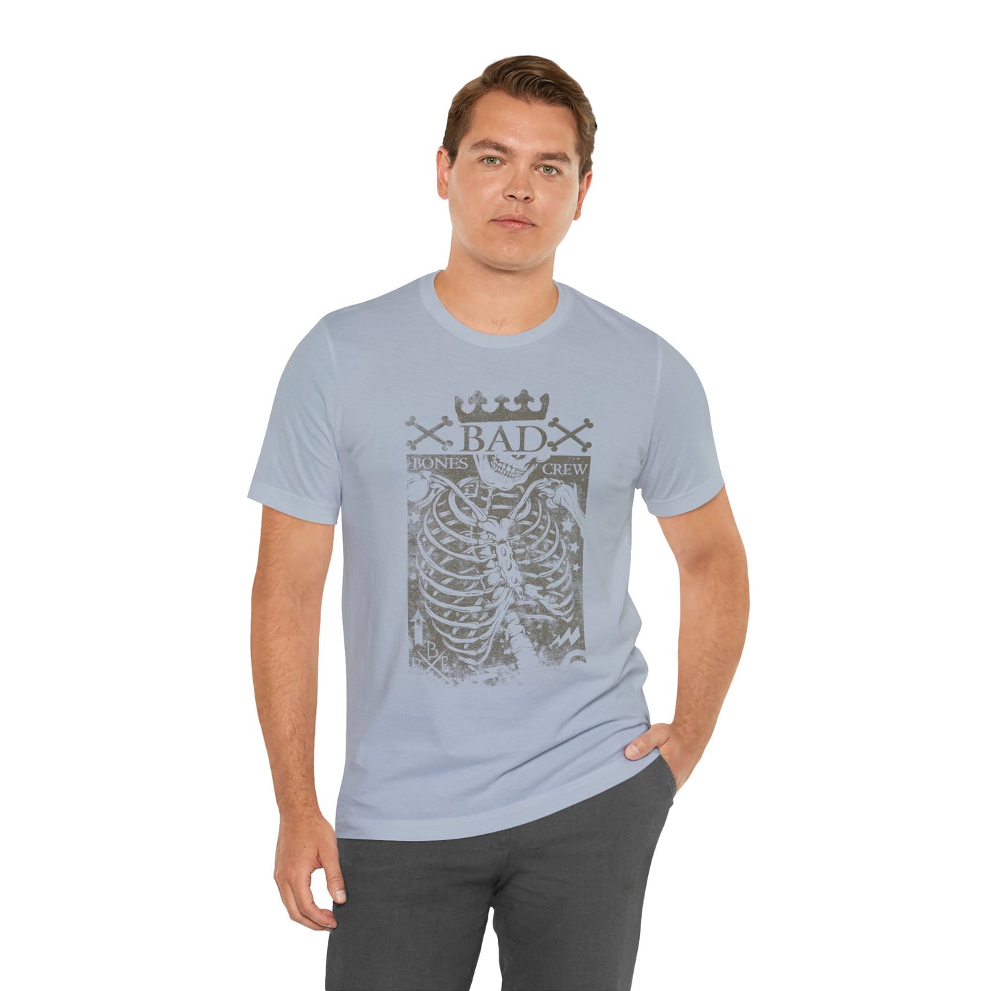 Skeleton Ribcage Tee Bones Crew Graphic Shirt A-10