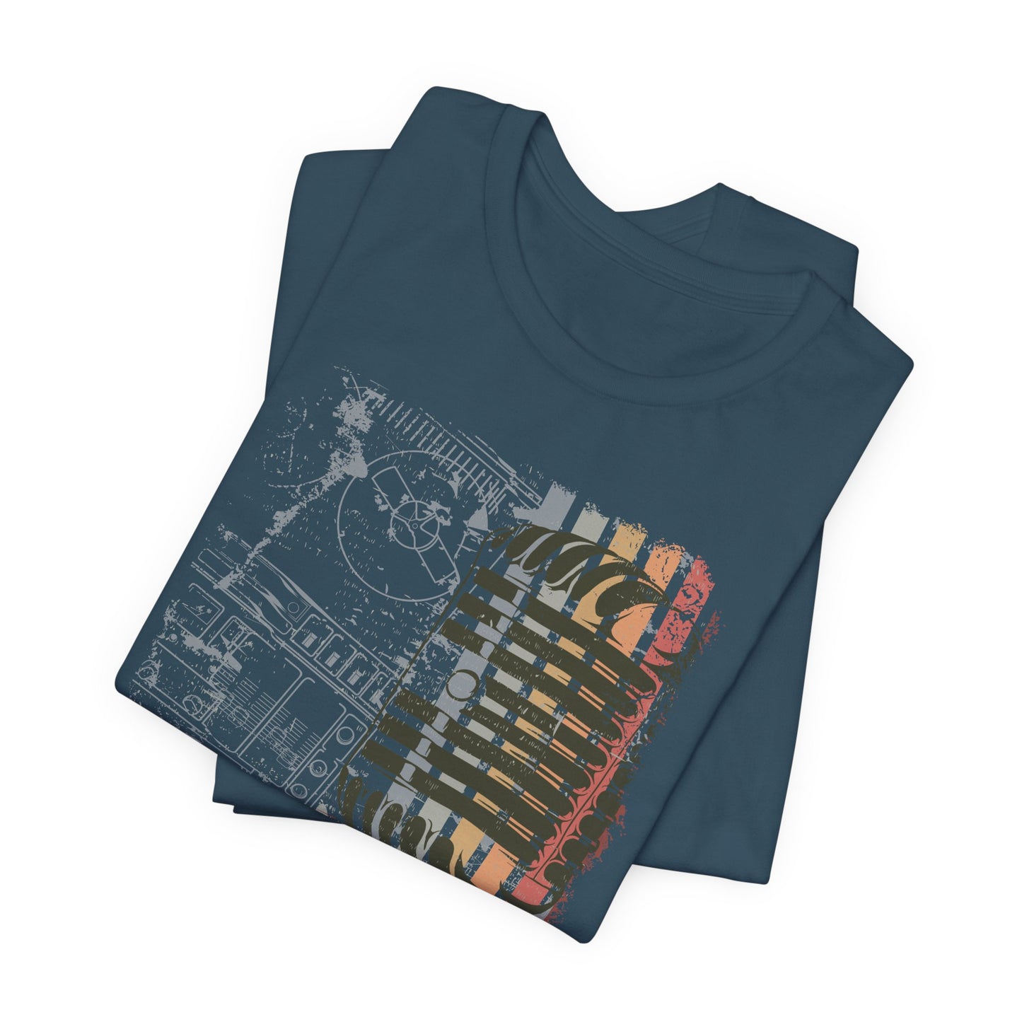 Retro Microphone Graphic Unisex Cotton T-Shirt r9