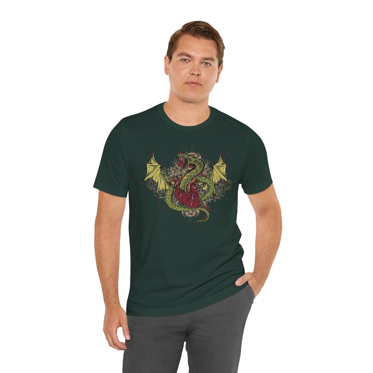 Dragon Illustration Graphic Unisex Cotton T-Shirt r29