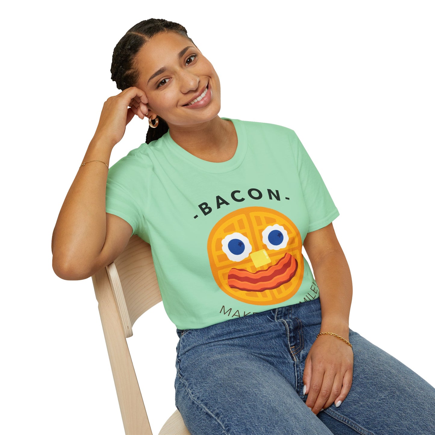 Food Tees, Funny Food T Shirts, Funny T Shirts, Bacon and Egg T Shirt, Egg and Bacon Shirt