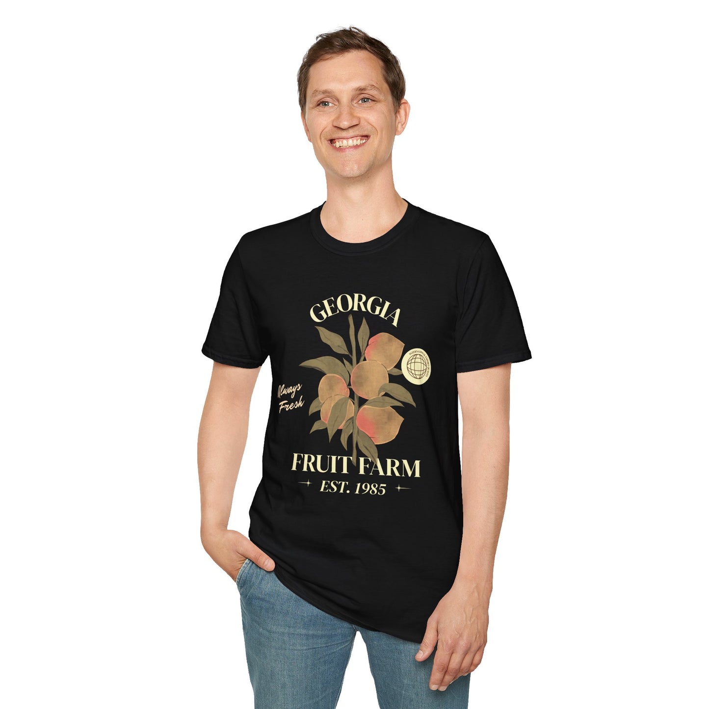 Food Tees, Funny Food T Shirts, Funny T Shirts, Shirt with Fruits, Shirt with Peach