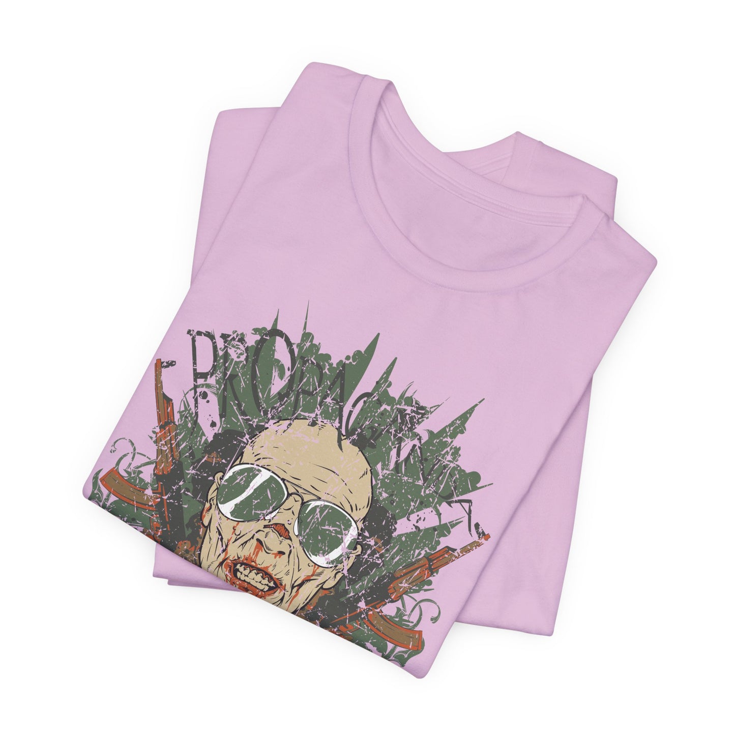 Retro Skull Floral Graphic Design Unisex Cotton T-Shirt G-2
