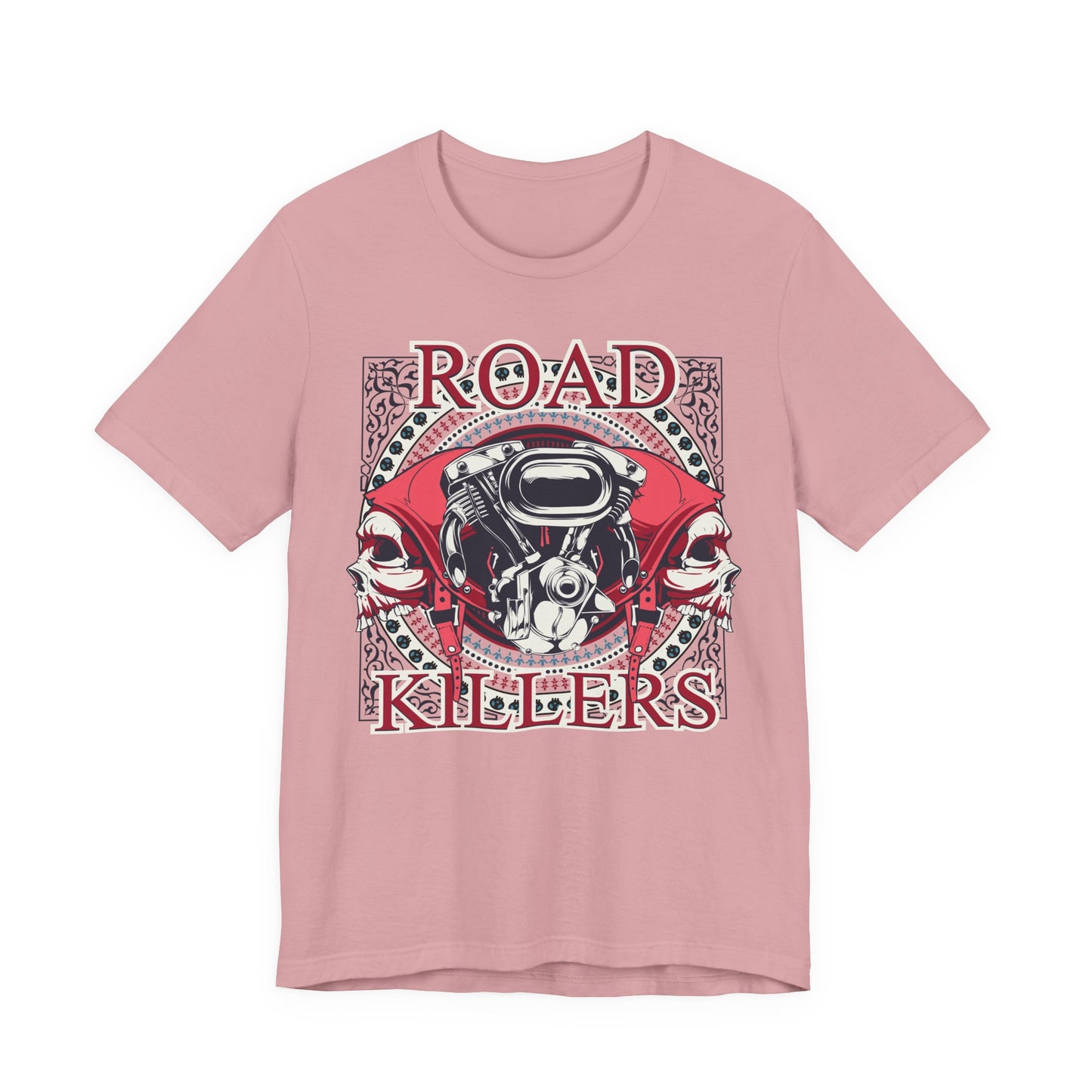 Dark Road Motorcycle Helmet Skull Tee Biker graphic t-shirt G-1