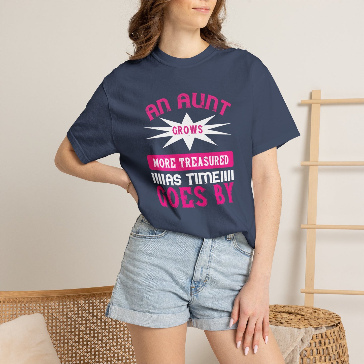 An Aunt T-shirt Mother Day Mama Tee Unisex Comfort Colors Garment-Dyed Cotton h62