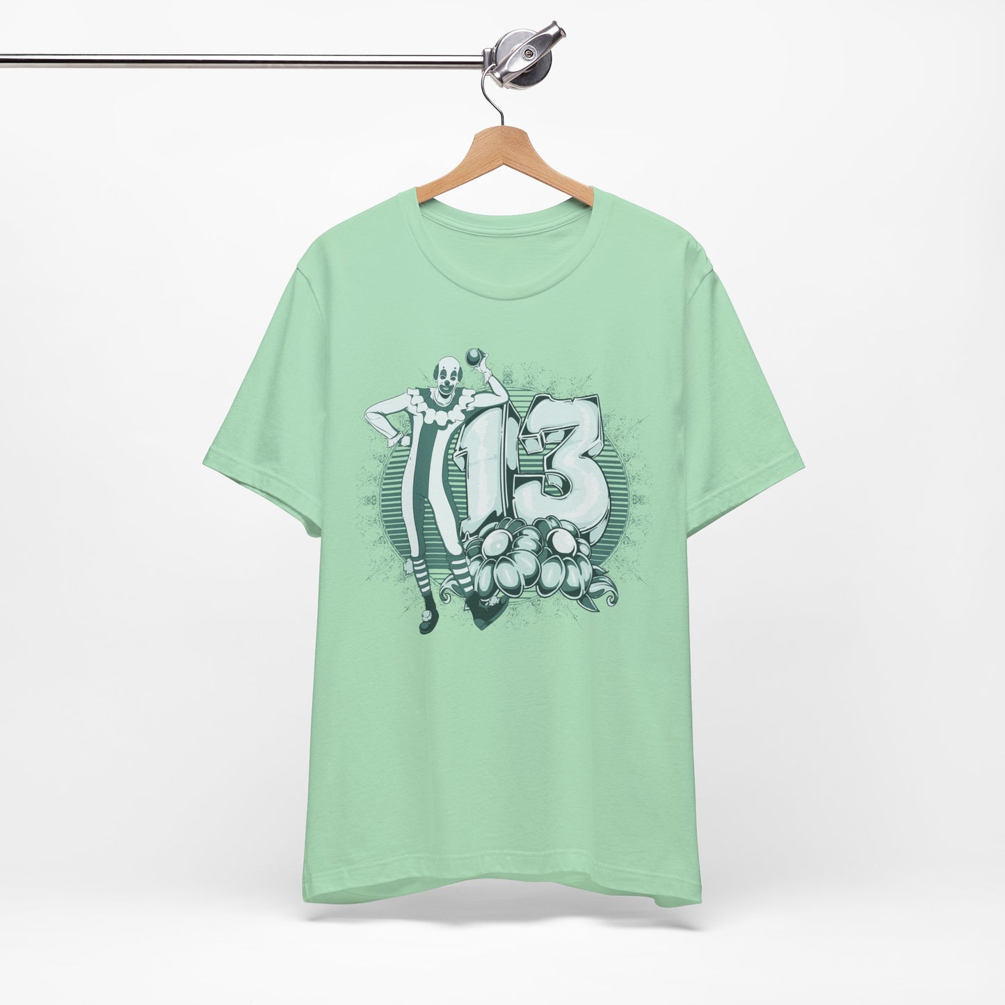 Vintage Clown Graphic Illustration Unisex Cotton T-Shirt Art-39