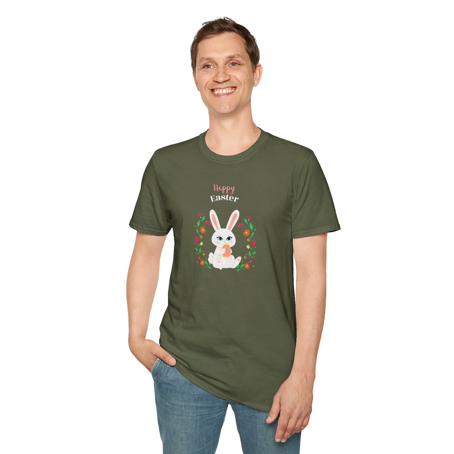 Easter Bunny T-Shirt, Tee Shirt with Easter Signature, T Shirt with Easter Prints, Tee Shirt with Easter Design - 12