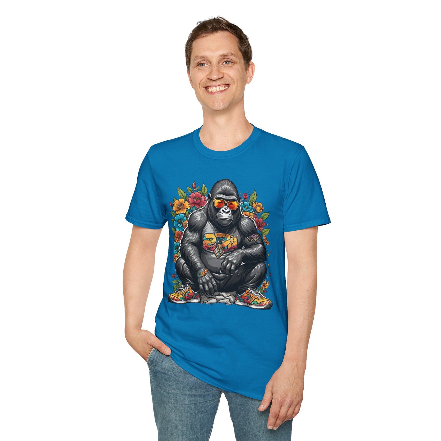 Animals Tees, Funny Animals Shirt, T Shirts with Funny Animals, T-Shirt with Gorilla, Monkey Tees