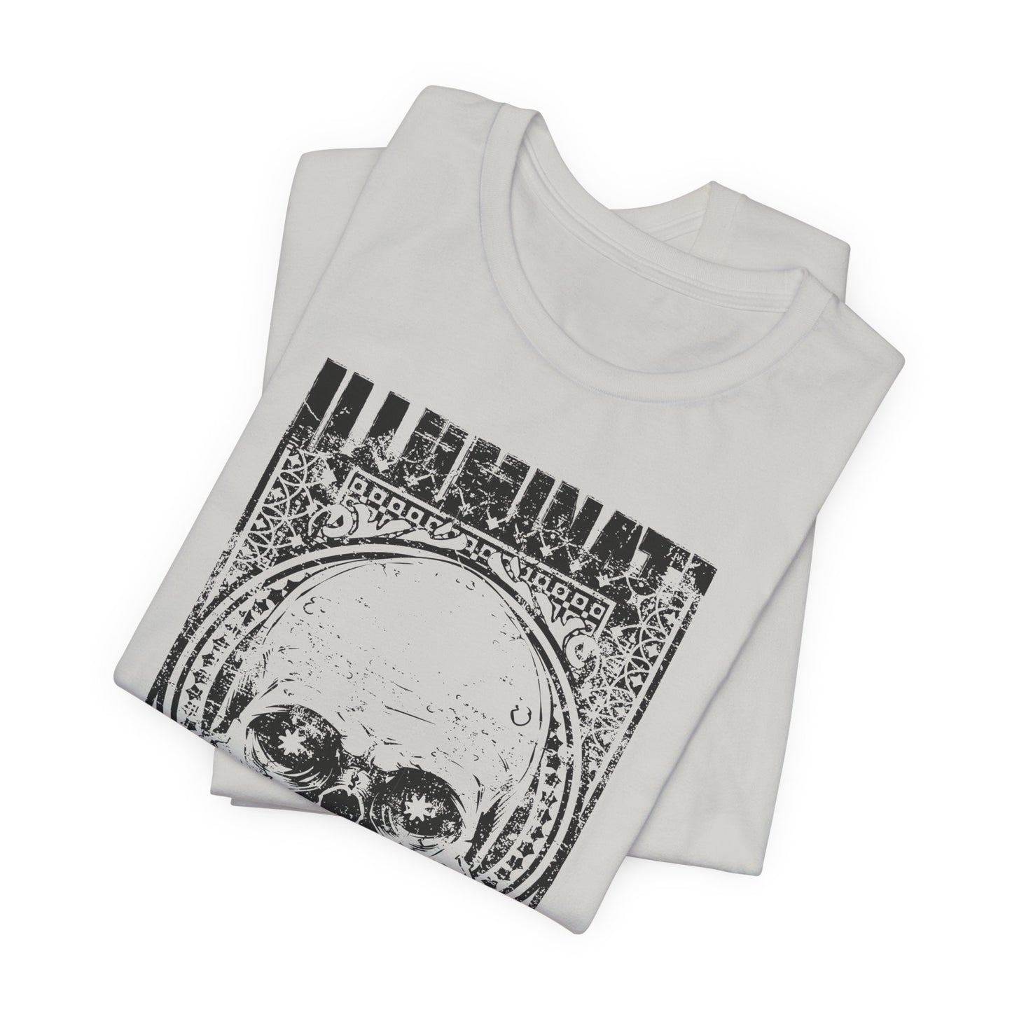 Skull Circle Graphic T-Shirt Vintage Etching Illustration Art Design Tee A-9
