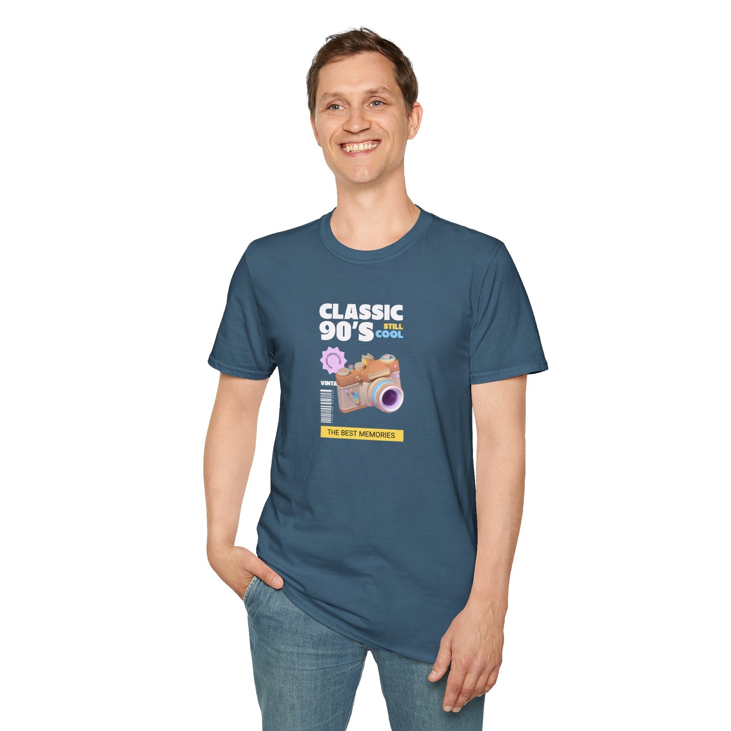 90s Camera T-Shirt Classic 90s Cool Unisex Cotton Retro Photography Tee