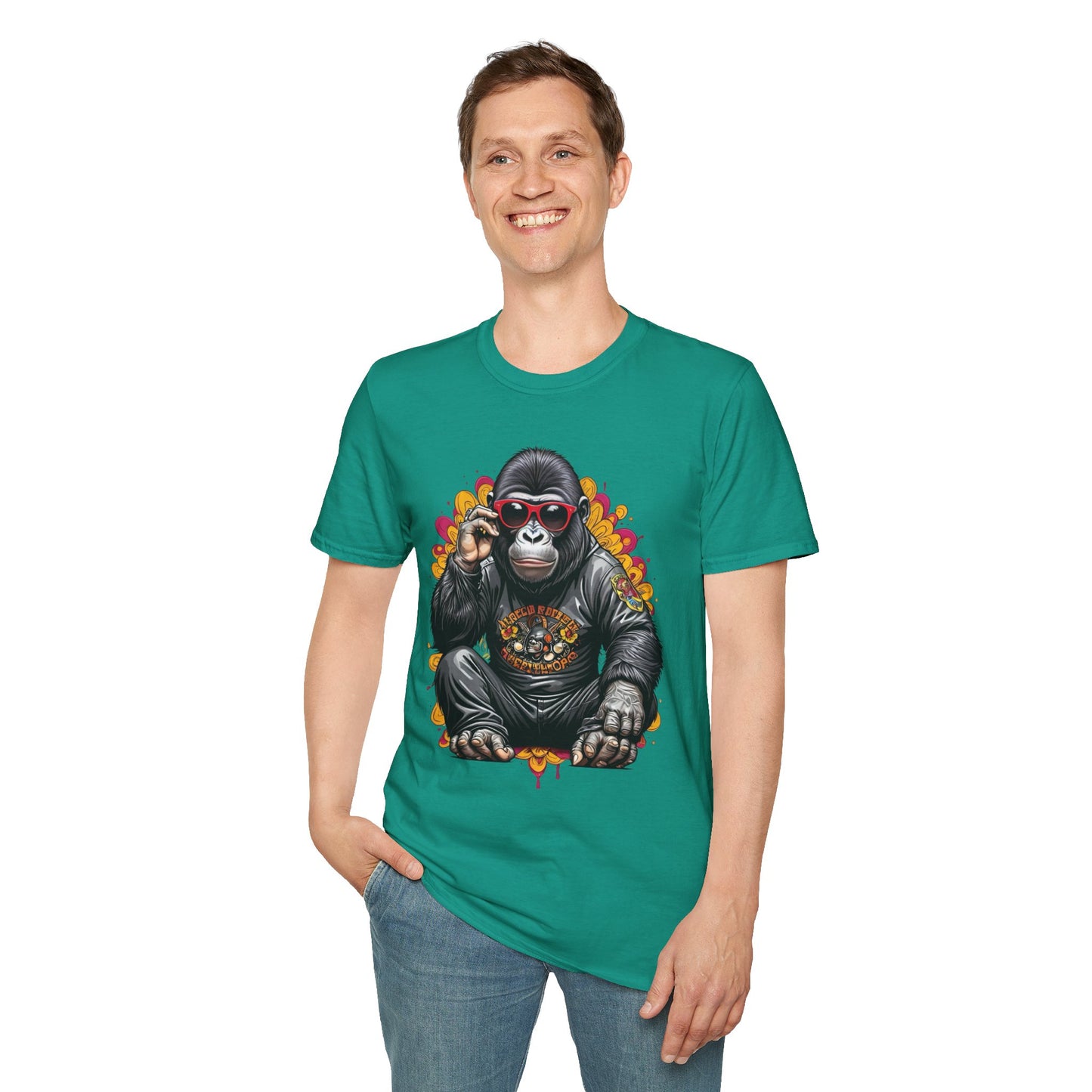 Animals Tees, Funny Animals Shirt, T Shirts with Funny Animals, T-Shirt with Gorilla, Monkey Tees