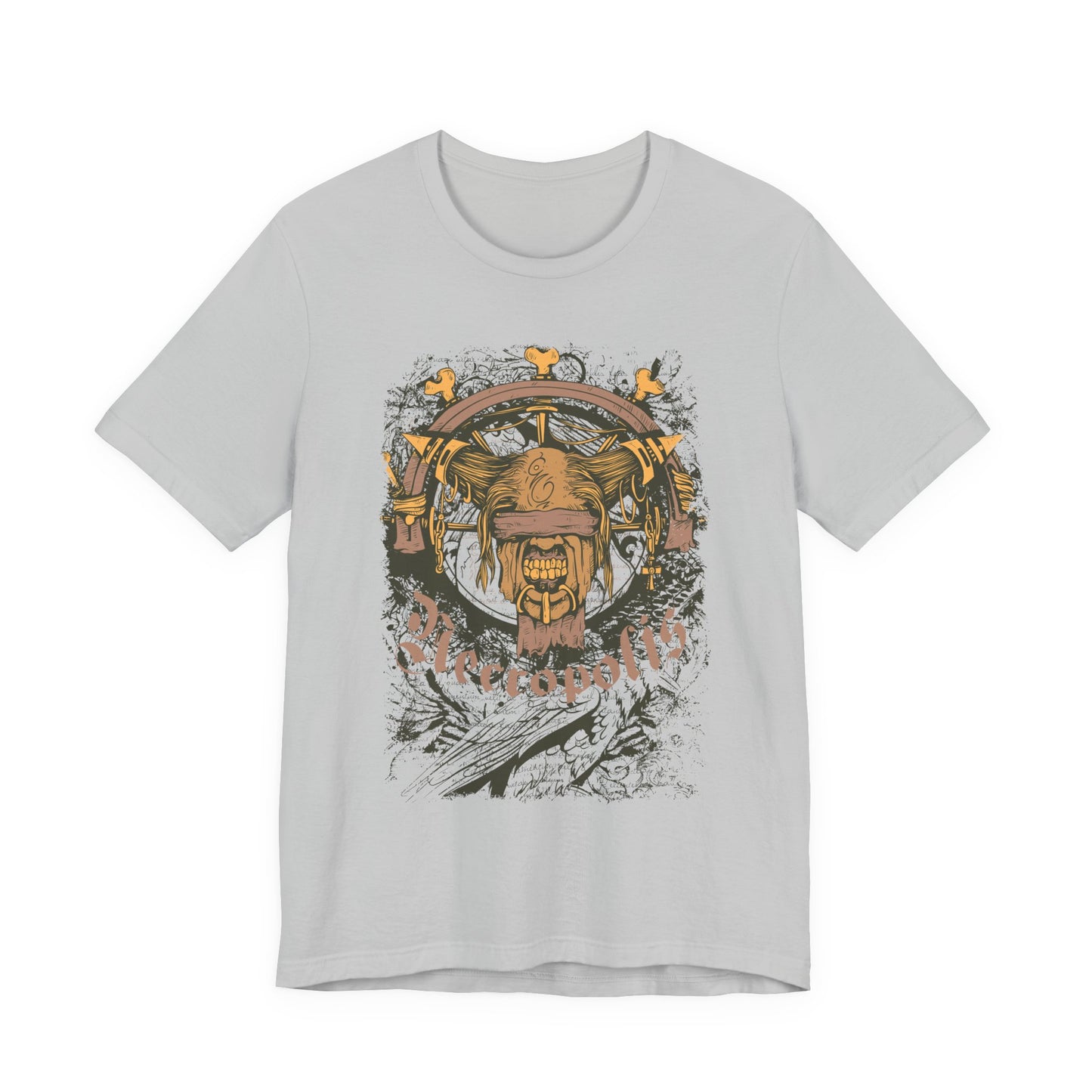 Skull Nordic Warrior Graphic Unisex Cotton T-Shirt r12
